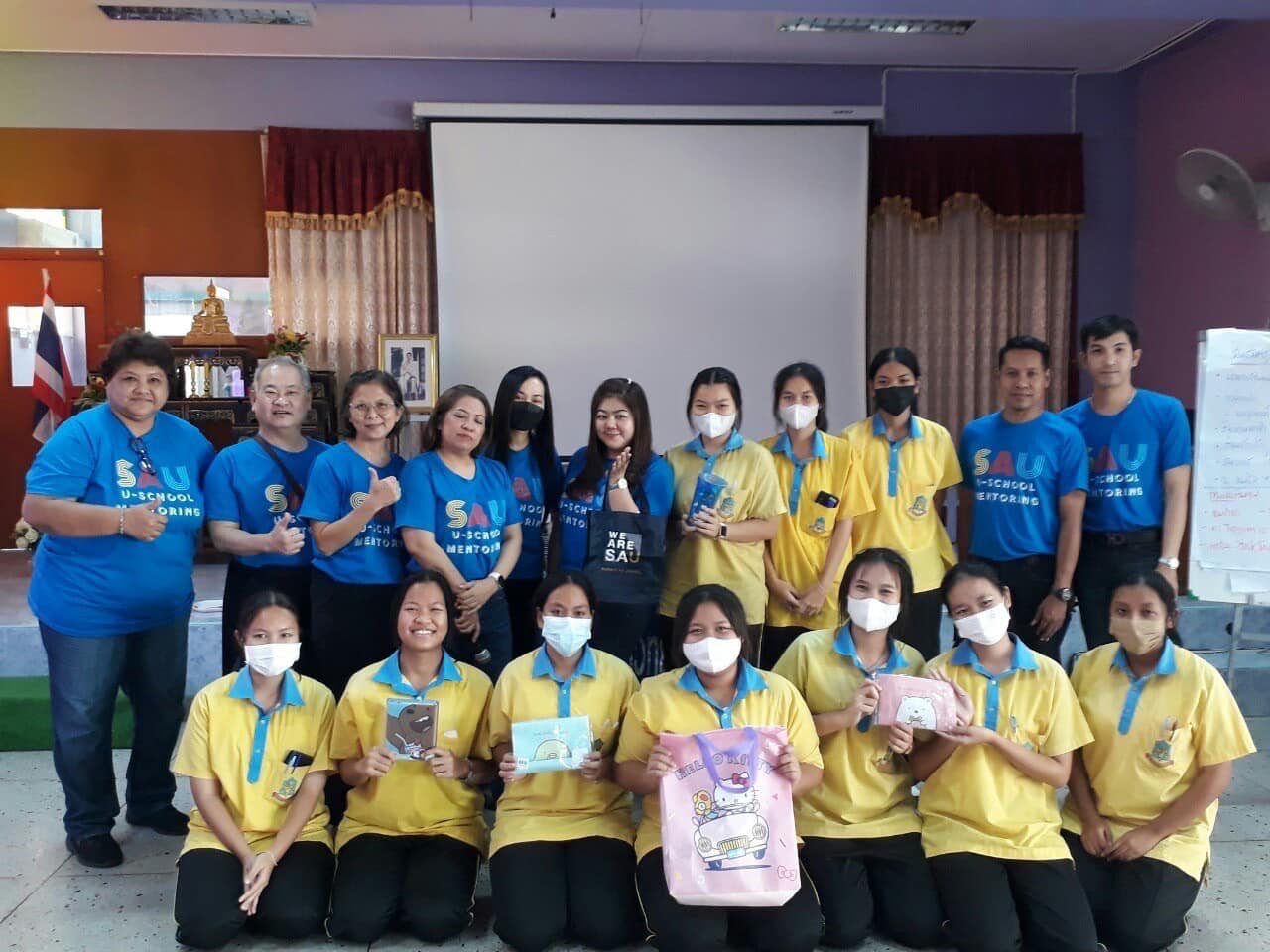 โครงการเสริมสร้างทักษะการเป็นผู้ประกอบการรุ่นเยาว์แก่นักเรียนตามแนวคิดเชิงสร้างสรรค์เพื่อเพิ่มมูลค่าผลิตภัณฑ์ชุมชน ณ โรงเรียนวัดนางสาว จ.สมุทรสาคร ภายใต้โครงการมหาวิทยาลัยพี่เลี้ยง โครงการเสริมสร้างทักษะการเป็นผู้ประกอบการรุ่นเยาว์แก่นักเรียนตามแนวคิดเชิงสร้างสรรค์เพื่อเพิ่มมูลค่าผลิตภัณฑ์ชุมชน ณ โรงเรียนวัดนางสาว จ.สมุทรสาคร ภายใต้โครงการมหาวิทยาลัยพี่เลี้ยง