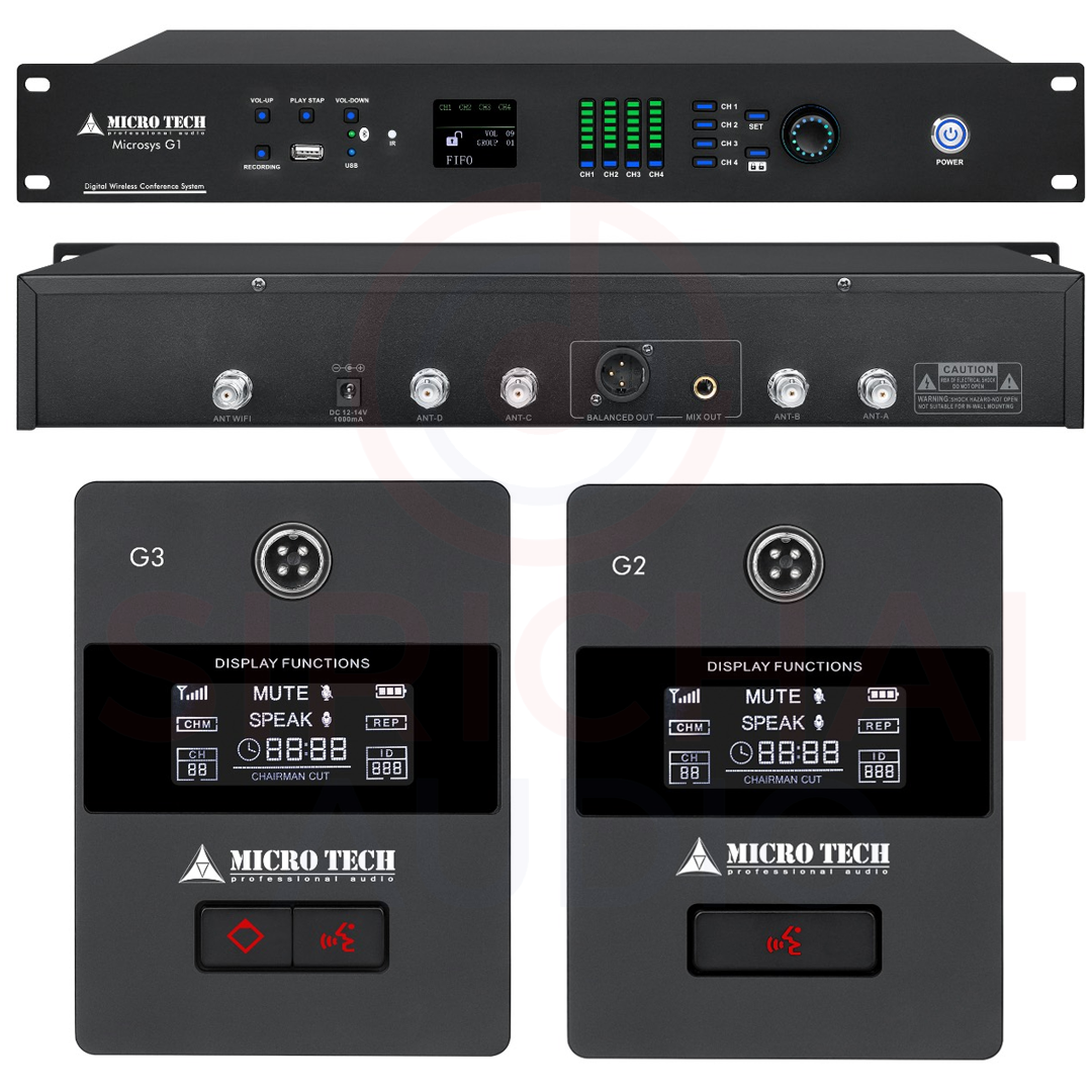 Microsys Control Box ไมค์ประชุมไร้สาย MICROTECH รุ่น Microsys G1 , G2 , G3