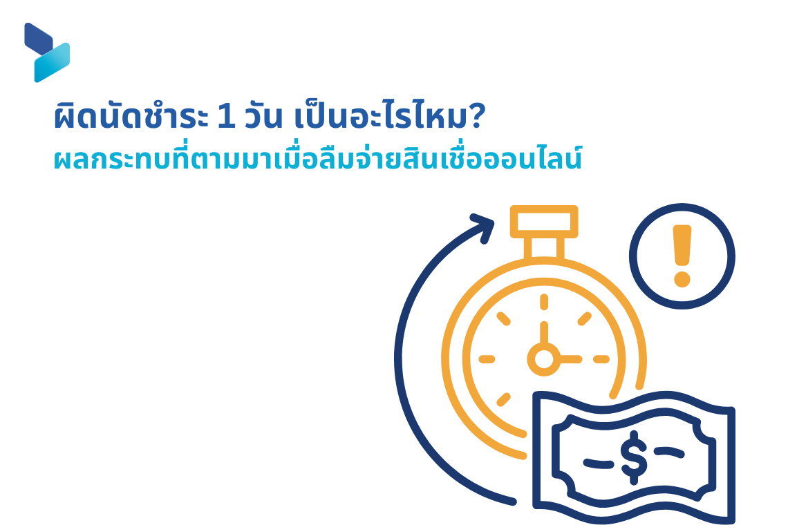 ผิดนัดชำระ 1 วัน เป็นอะไรไหม? ผลกระทบที่ตามมาเมื่อลืมจ่ายสินเชื่อออนไลน์