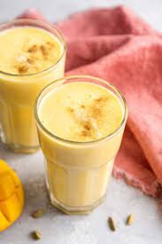 Mango lassi - milk fresh mango cut yogurt No added sugar