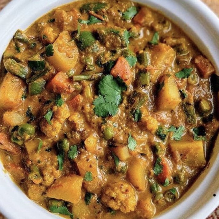 Mix Vegetable Curry แกงกะหรี่ผักรวมแบบเจและมังสวิรัติ VEGAN