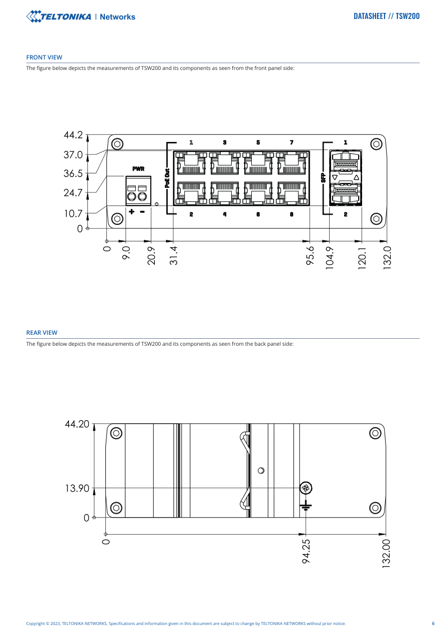 TSW200 specification page 6