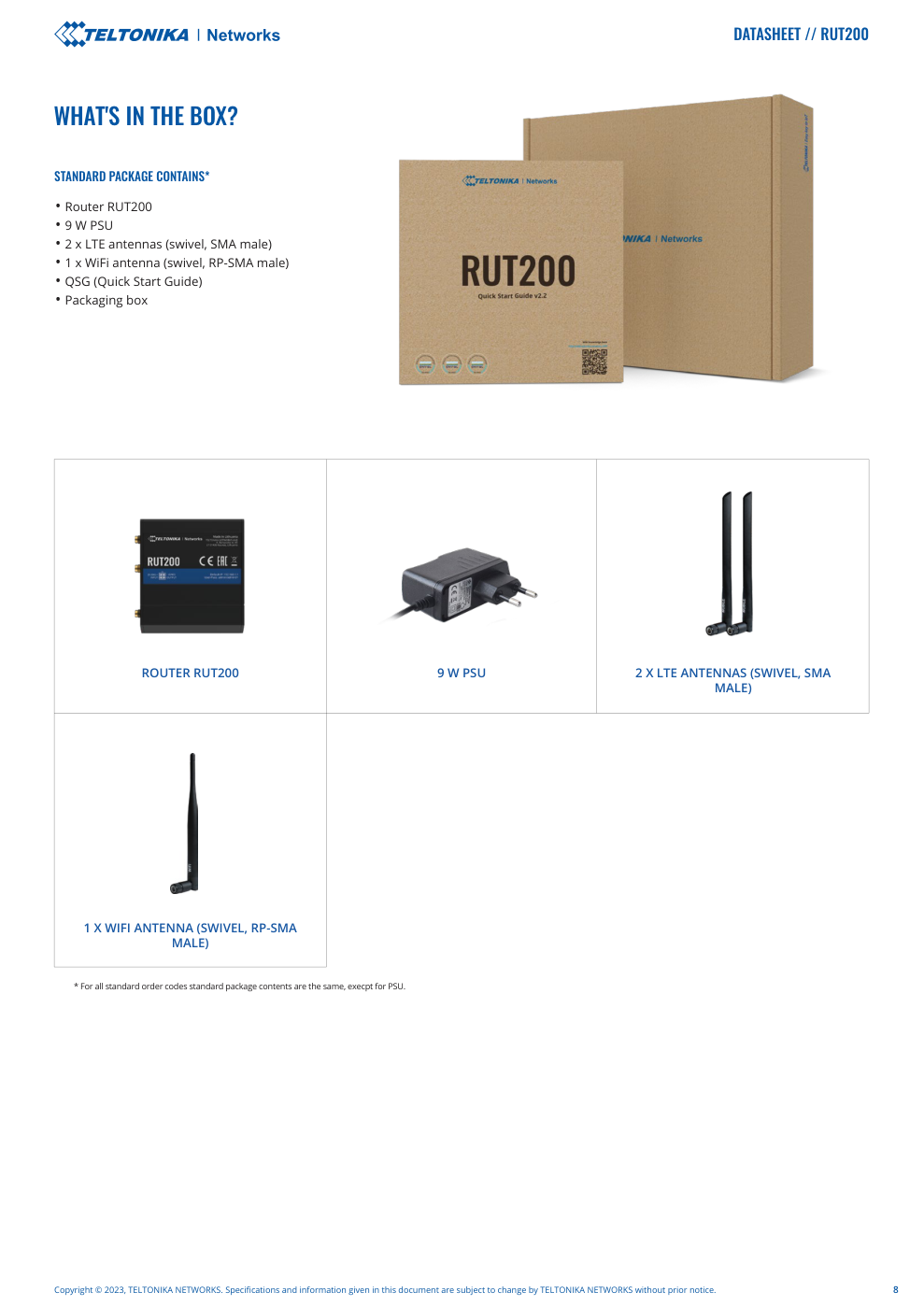 RUT200 Data Sheet หน้า 8