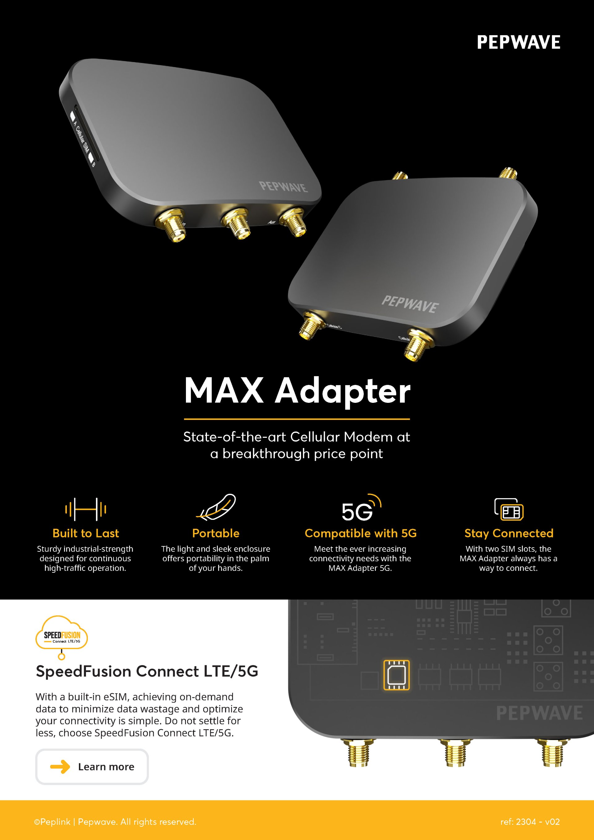 MAX-ADP-5GH-T SpeedFusion Connect LTE/5G