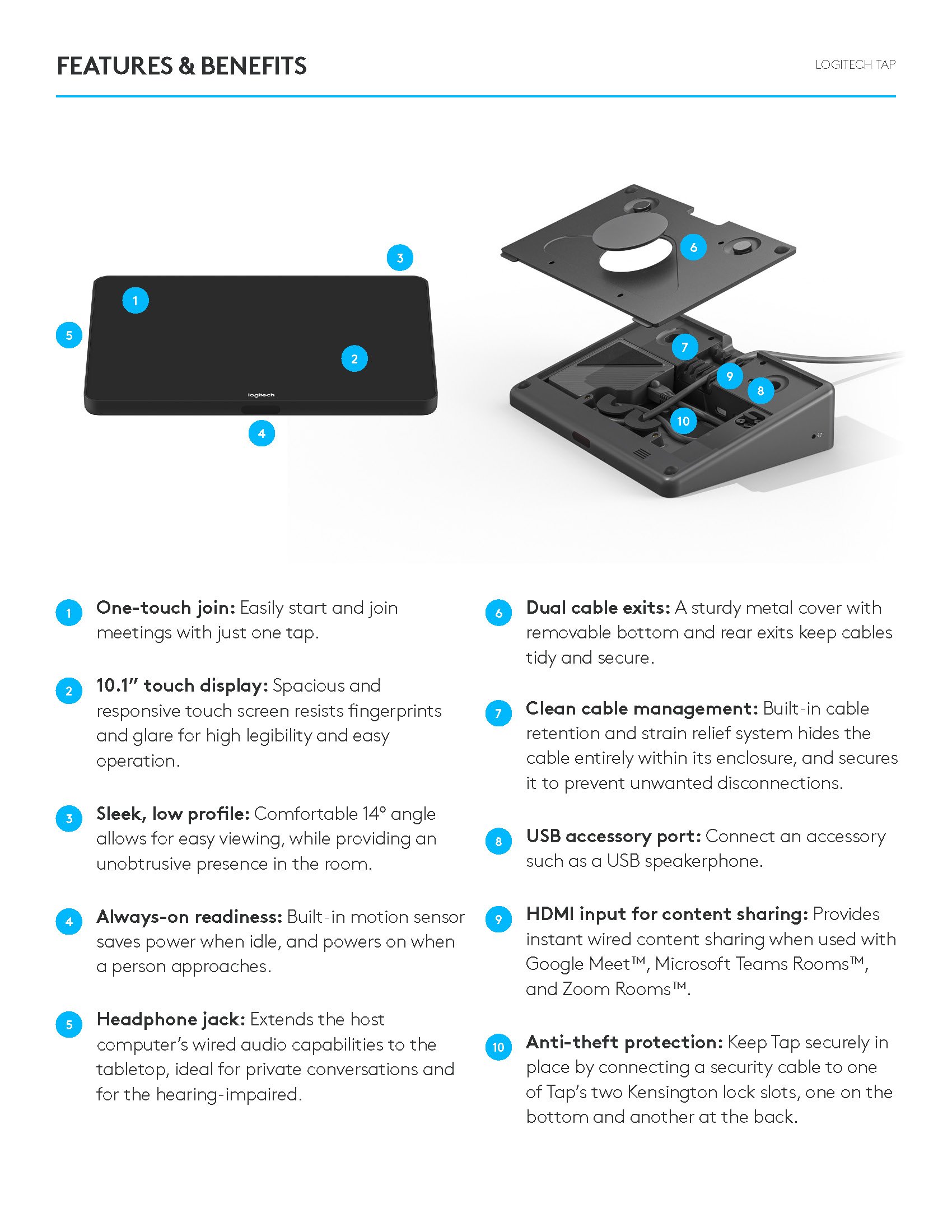 Logitech Displpay TAP-TOUCHCONTROL LOGITECH DISPLAY ราคาพิเศษ
