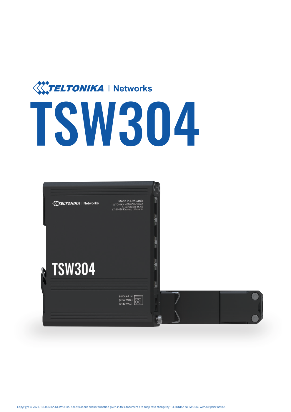 TSW304 Data Sheet หน้า 1