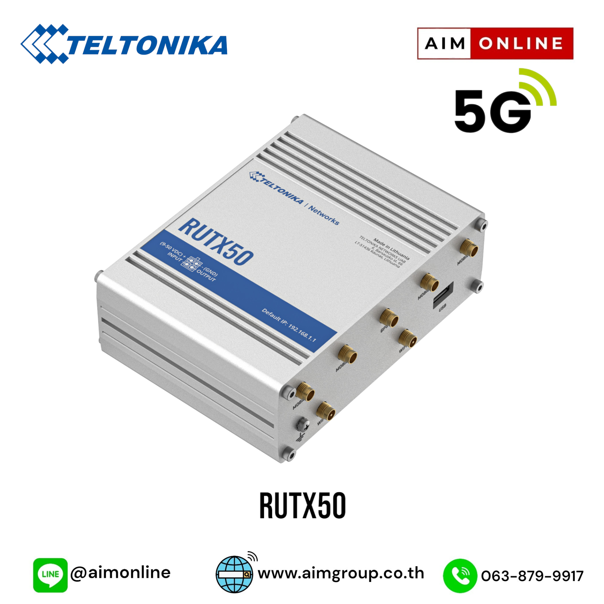 Rutm30 Vs Rutx50 TELTONIKA 5G ROUTER ModeL: RUTX50 ราคาพิเศษติดต่อฝ่ายขาย