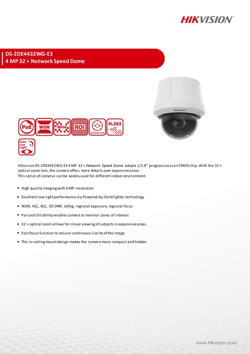 DS-2DE4432WG-E3 datasheet page 1