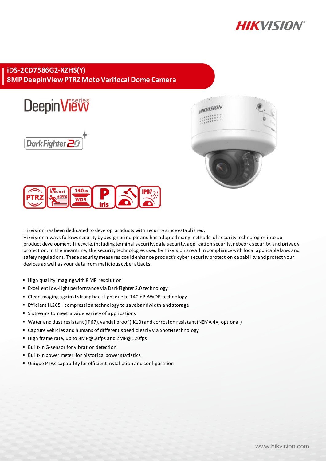 iDS-2CD7586G2-XZHS(Y) datasheet page 1