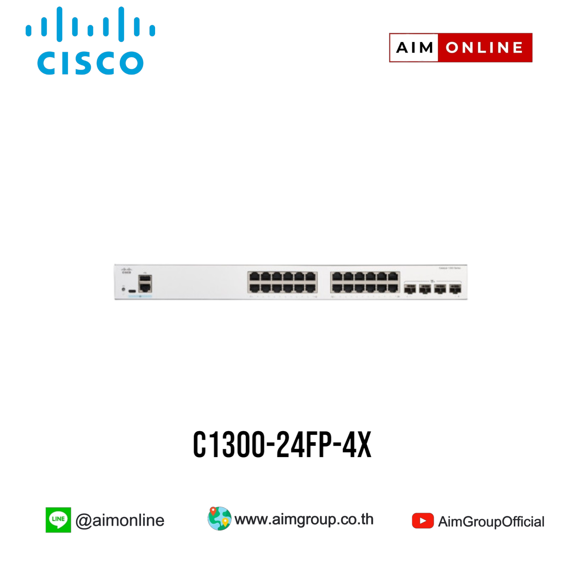 CISCO Catalyst 1300 Full PoE, 4x10G SFP+ Model C1300-24FP-4X