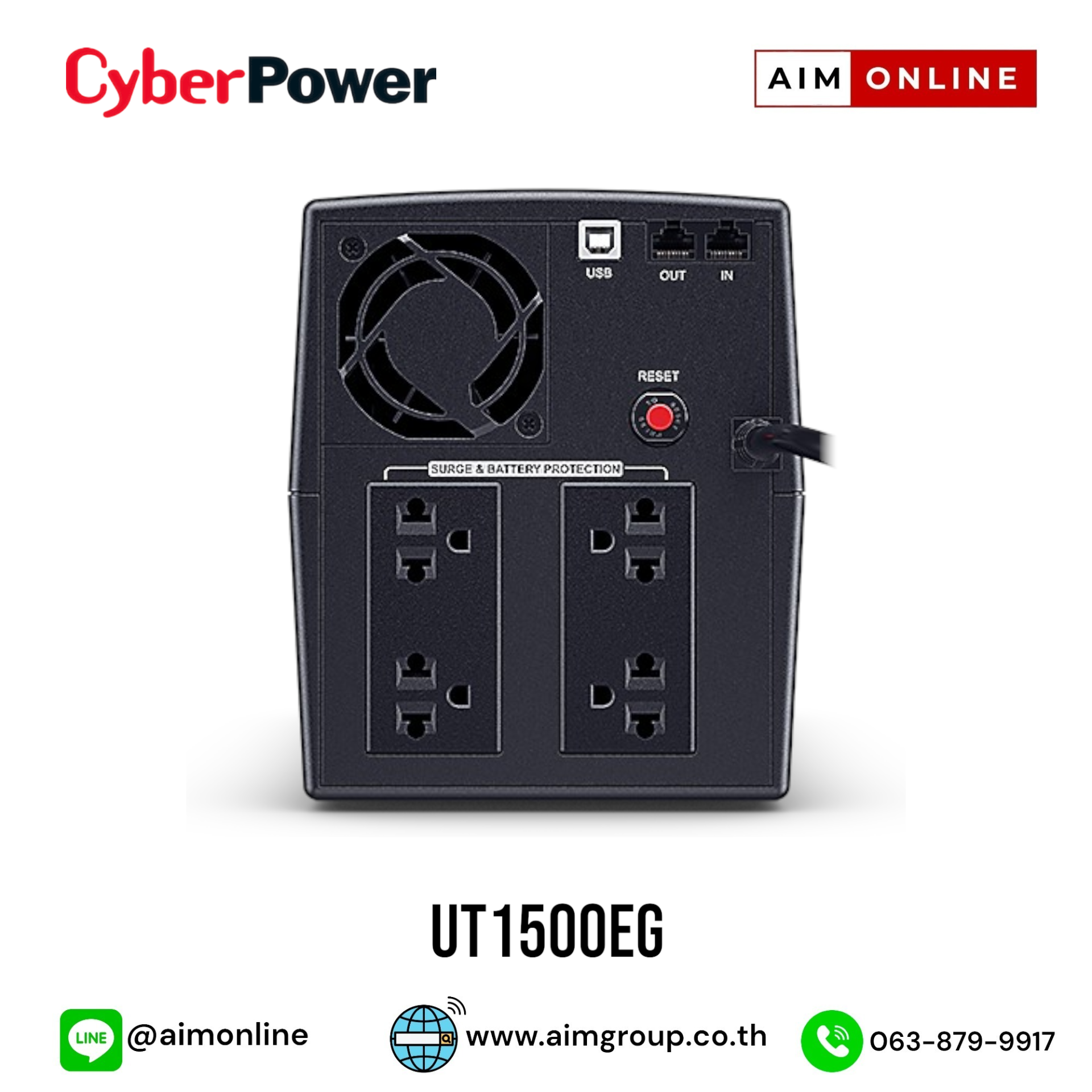 Line Interactive UPS 1500VA/900WATT-AS Model UT1500EG