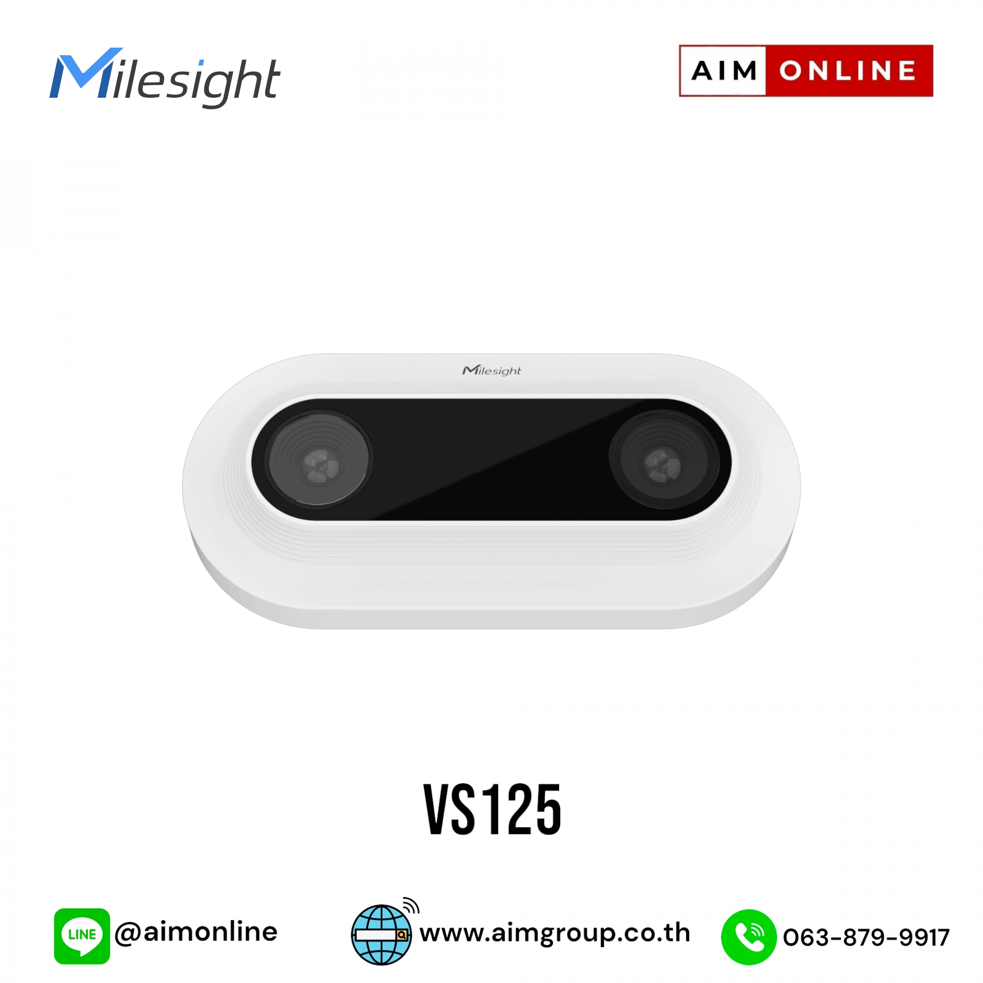 Milesight AI ToF People Counting Sensor Model VS133