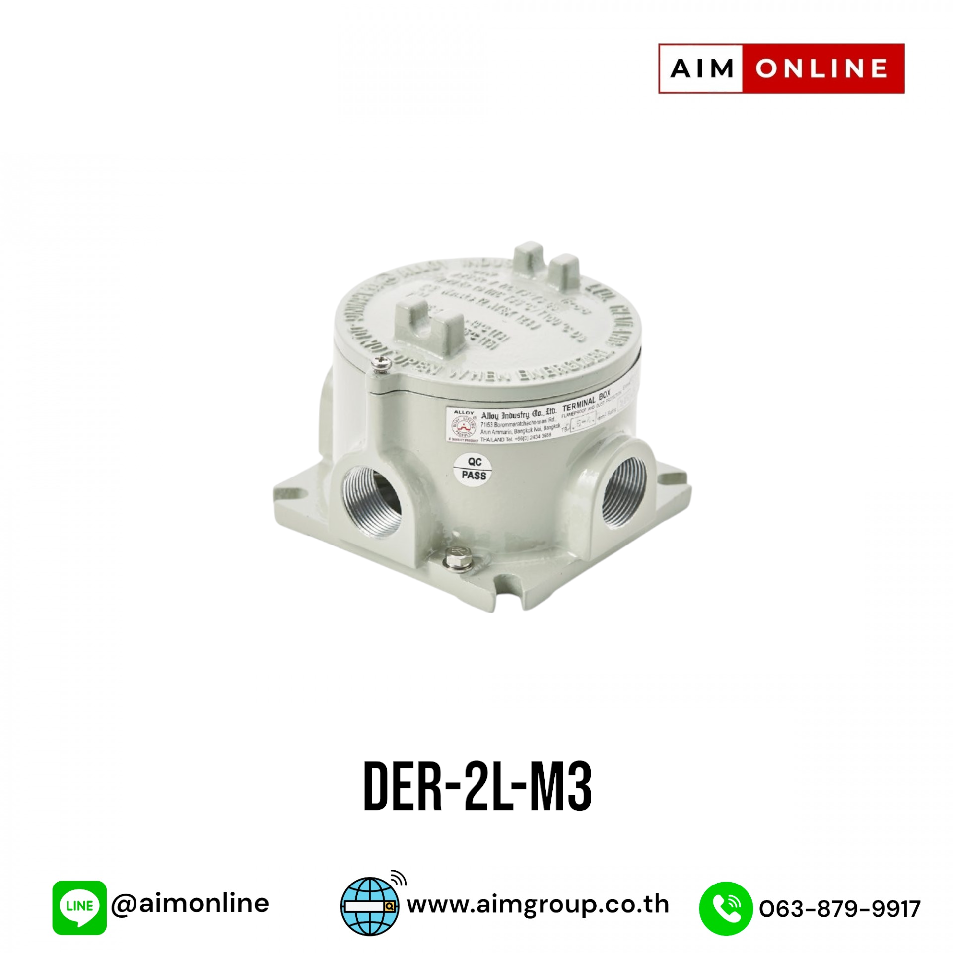 Box Line M3 ALLOY Junction Boxes (Empty Enclosure)DerSeries:DER-2L-M3