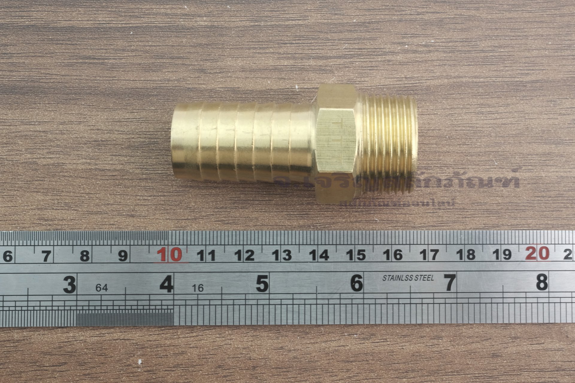 ข้อต่อหางไหลทองเหลือง เกลียวนอกเสียบสาย (เกลียวนอก x หางไหล) ขนาด 3/4 ...