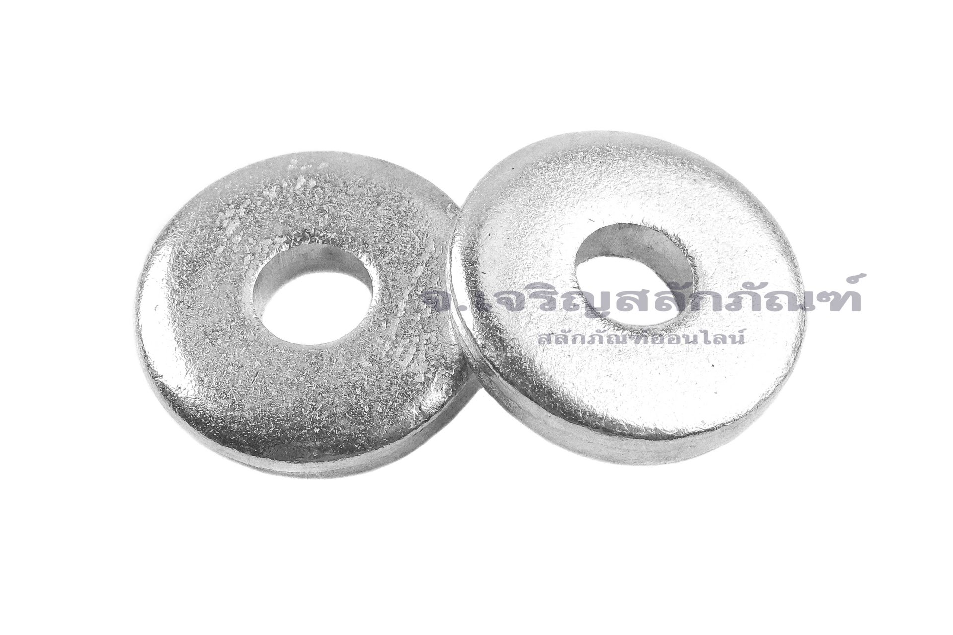 แหวนอีแปะ M6 เหล็กชุบซิงค์ขาว รุ่นหนาพิเศษ (6-16-4)