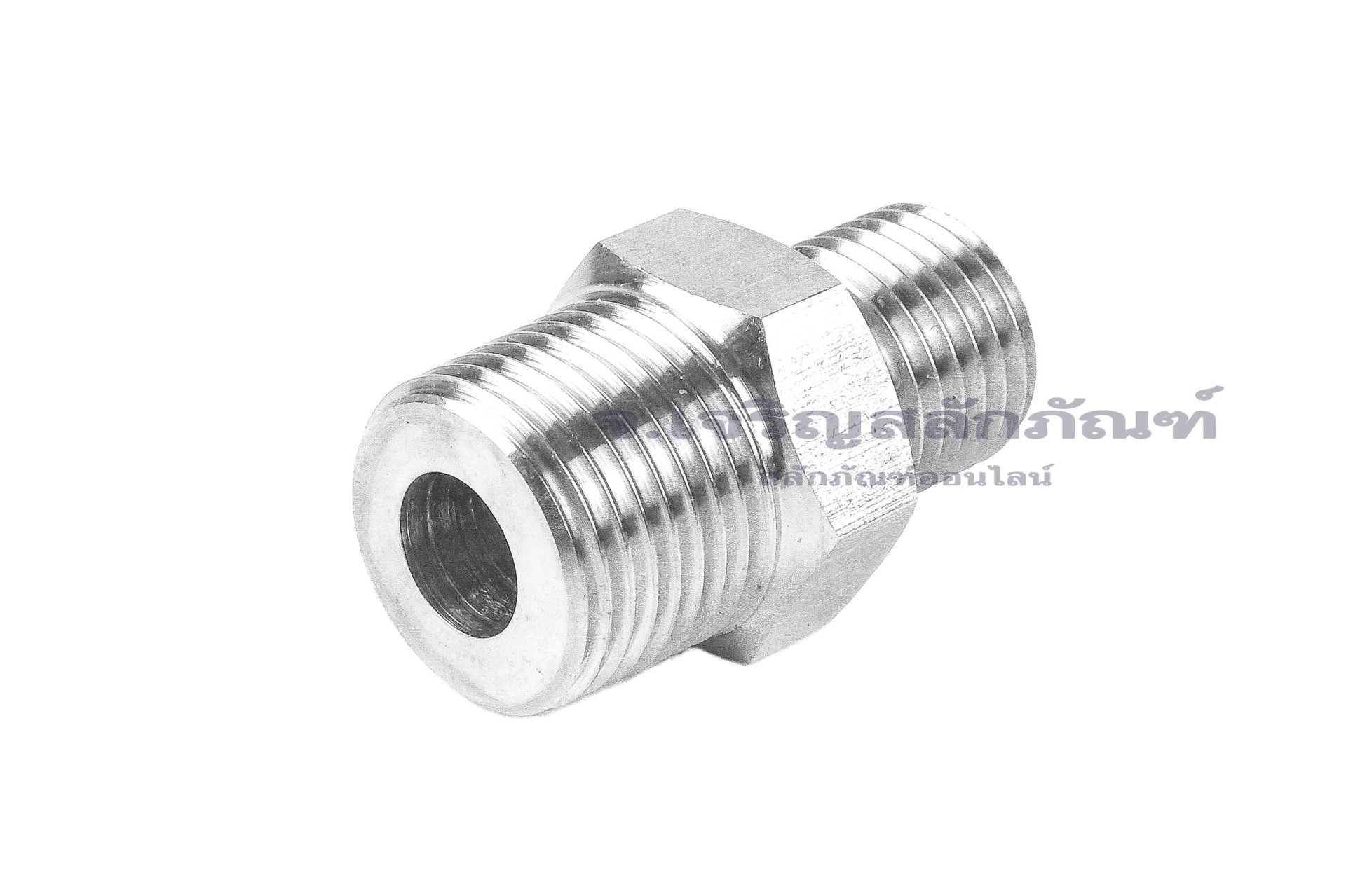 ข้อต่อตรงลด ข้อต่อเพิ่ม สแตนเลส (เกลียวนอก x เกลียวนอก) ขนาด  3/8"-18 NPT x M14x1.5 รุ่นหนาพิเศษ