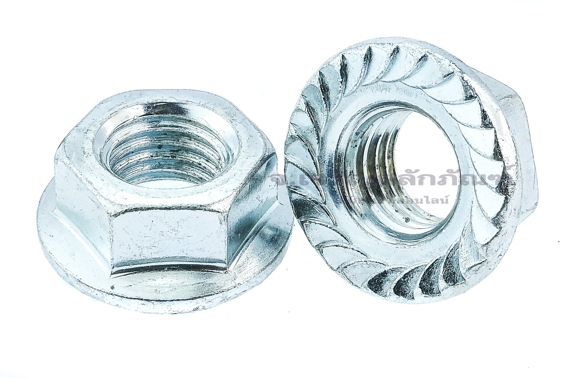 หัวน็อตติดจาน-หัวน็อตติดแหวน (Flange Hex Nut Steel) 3/4" เกลียว 10 (BSW/NC)
