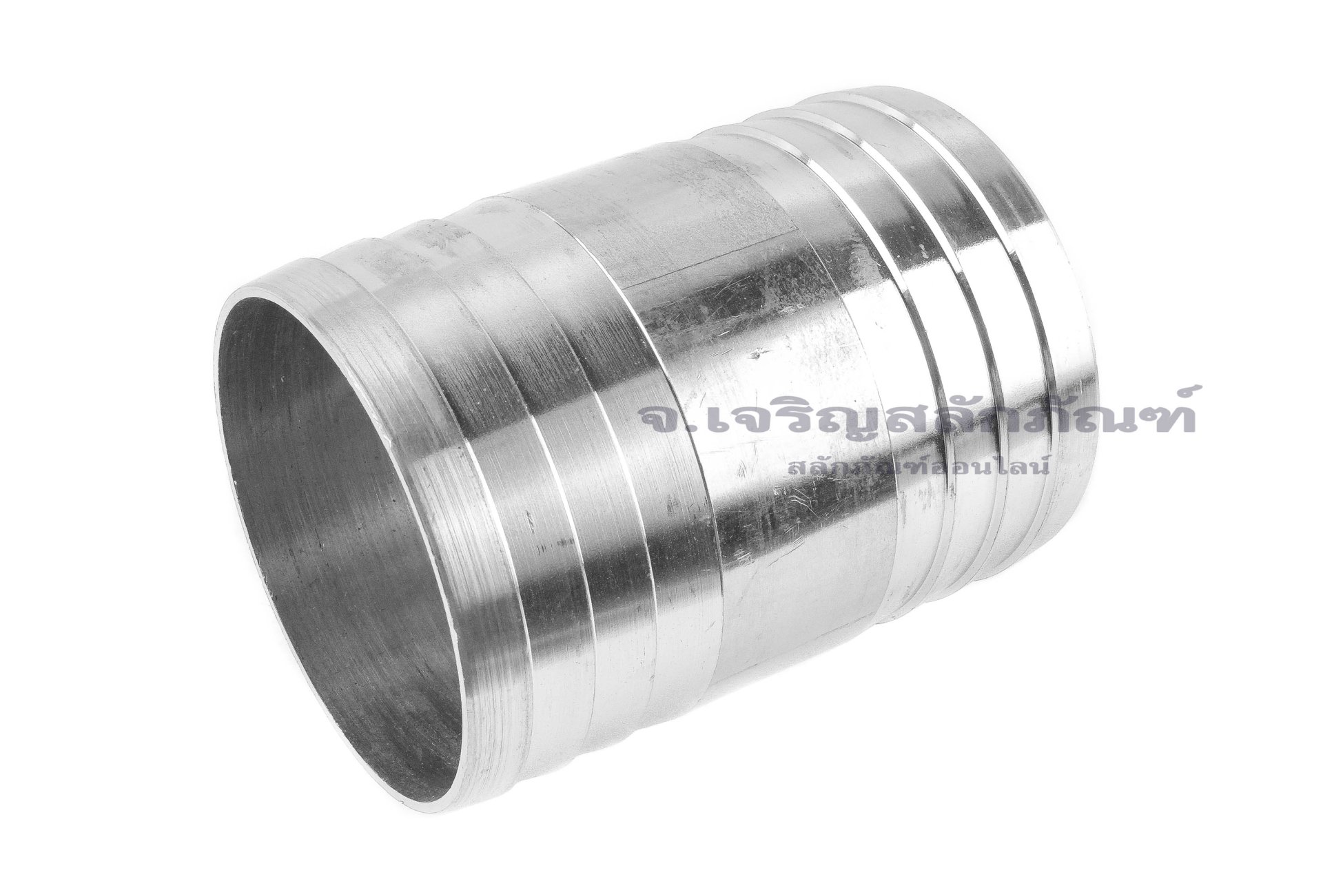 ข้อต่อหางไหลเสียบสายสแตนเลส แบบตรงเสียบสายสองข้าง ขนาด 3.1/8" x 3.1/8" ยาว 4" (76 x 76 mm x 100 mm)