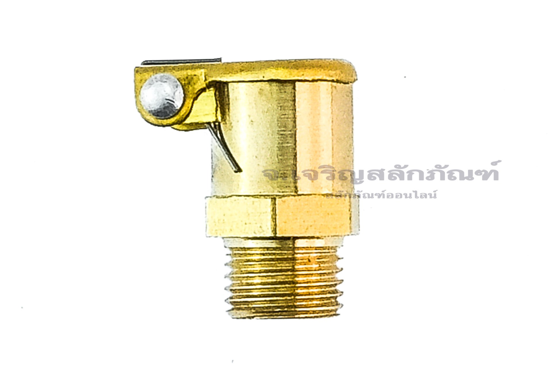 กาหยอดน้ำมัน ฝาสปริง ทองเหลือง แบบตรง  Spring Grease Oil Cup ความโตถ้วย 11.6 mm ยาว 21  mm ขนาดเกลียว M10x1.0