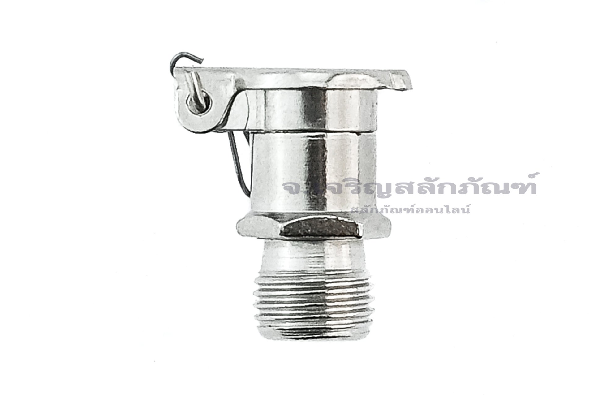 กาหยอดน้ำมัน ฝาสปริง ทองเหลืองชุบ แบบตรง Spring Grease Oil Cup ความโตถ้วย 10 mm ยาว 21.6 mm ขนาดเกลียว M10x1.0