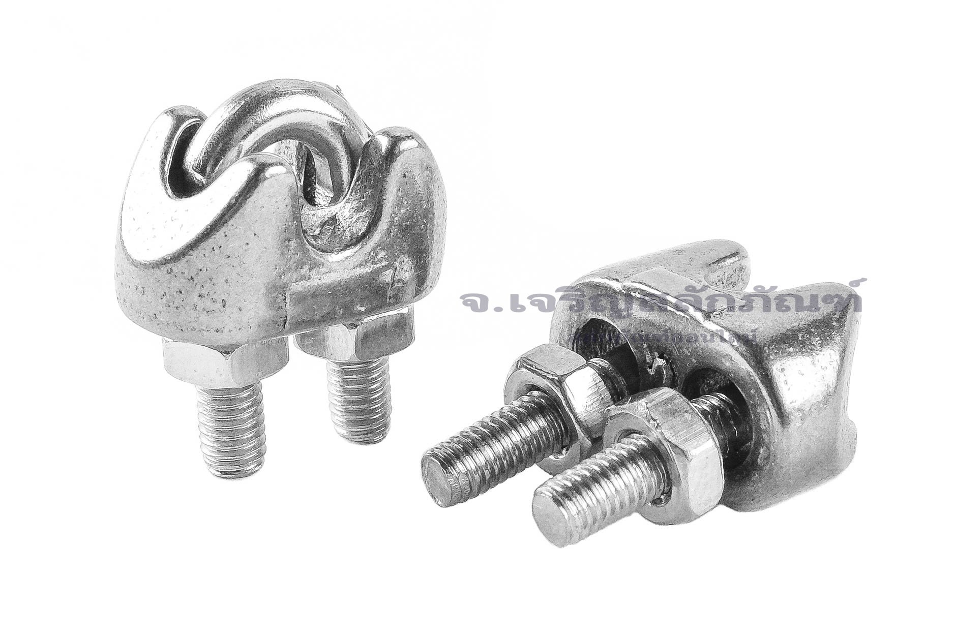 กิ๊บจับสลิงสแตนเลสเกรด 316 Stainless Steel Wire Rope Clip ขนาด 2 mm