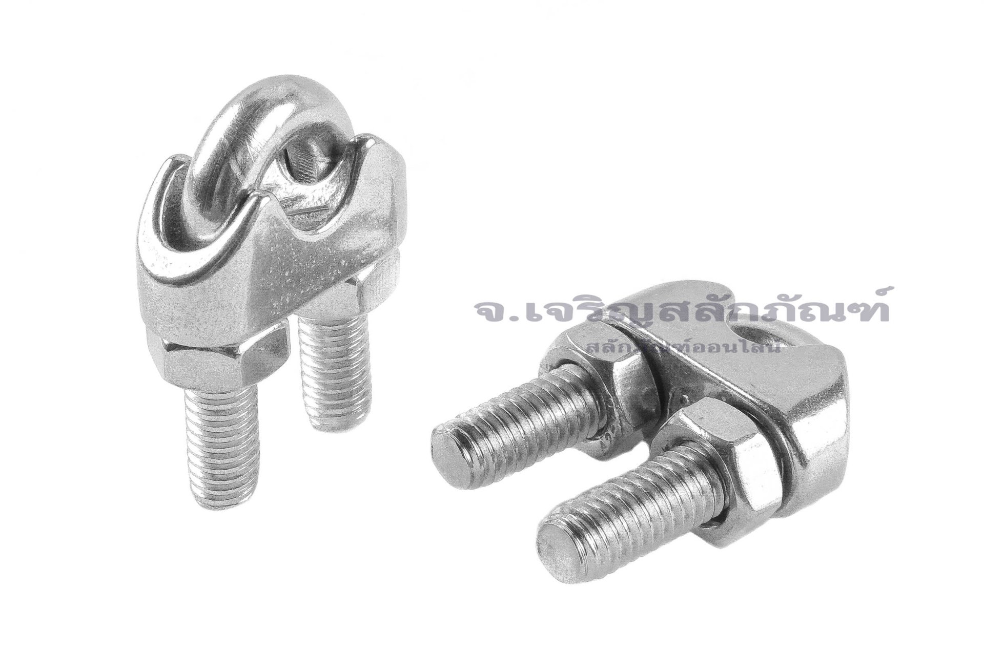 กิ๊บจับสลิงสแตนเลสเกรด 316 Stainless Steel Wire Rope Clip ขนาด 6 mm (1/4")