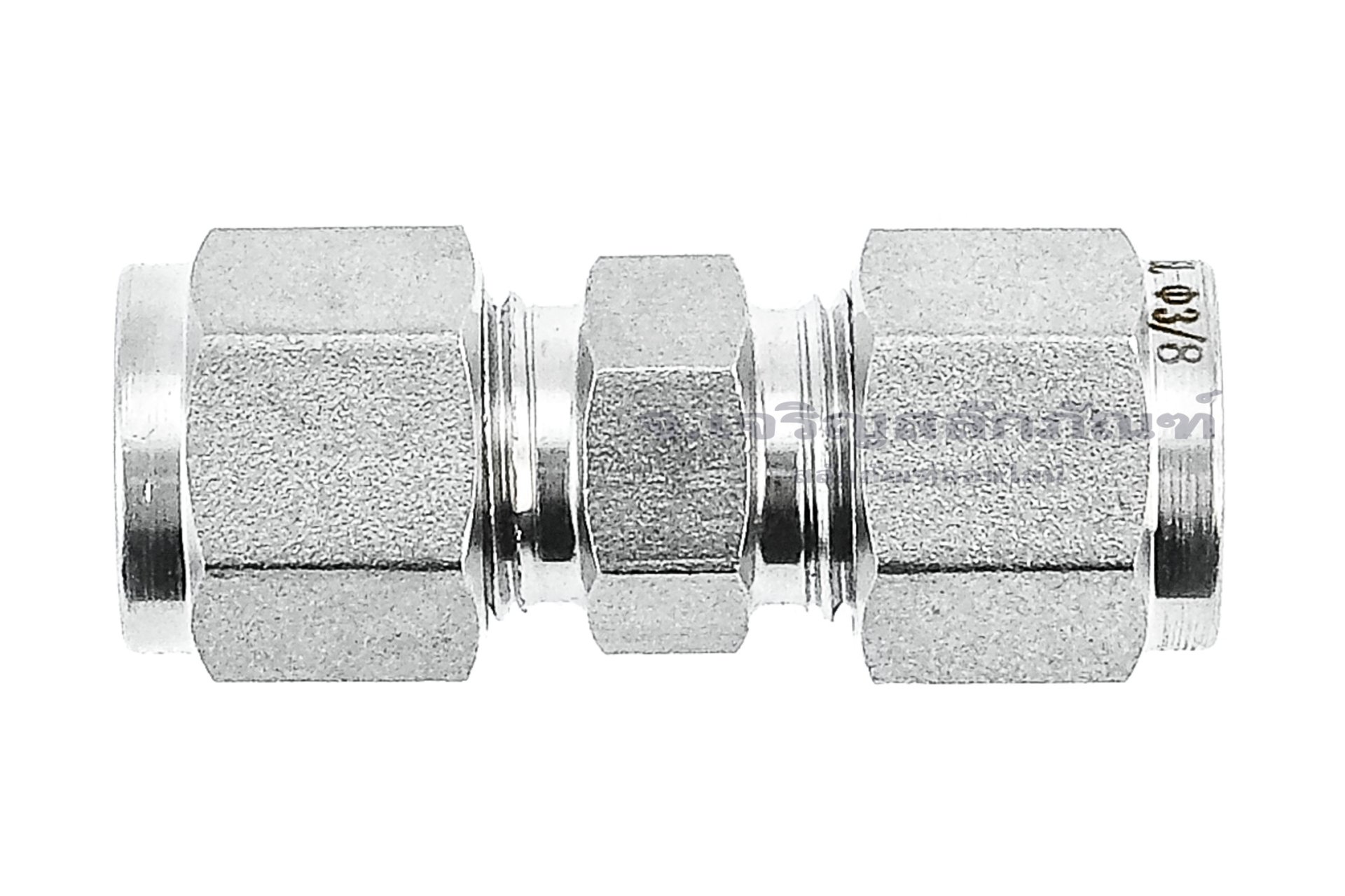 ข้อต่อตรงตาไก่สแตนเลสเกรด 316 (เสียบสาย x เสียบสาย) 3/8" x 3/8" (9.53 x 9.53 mm)