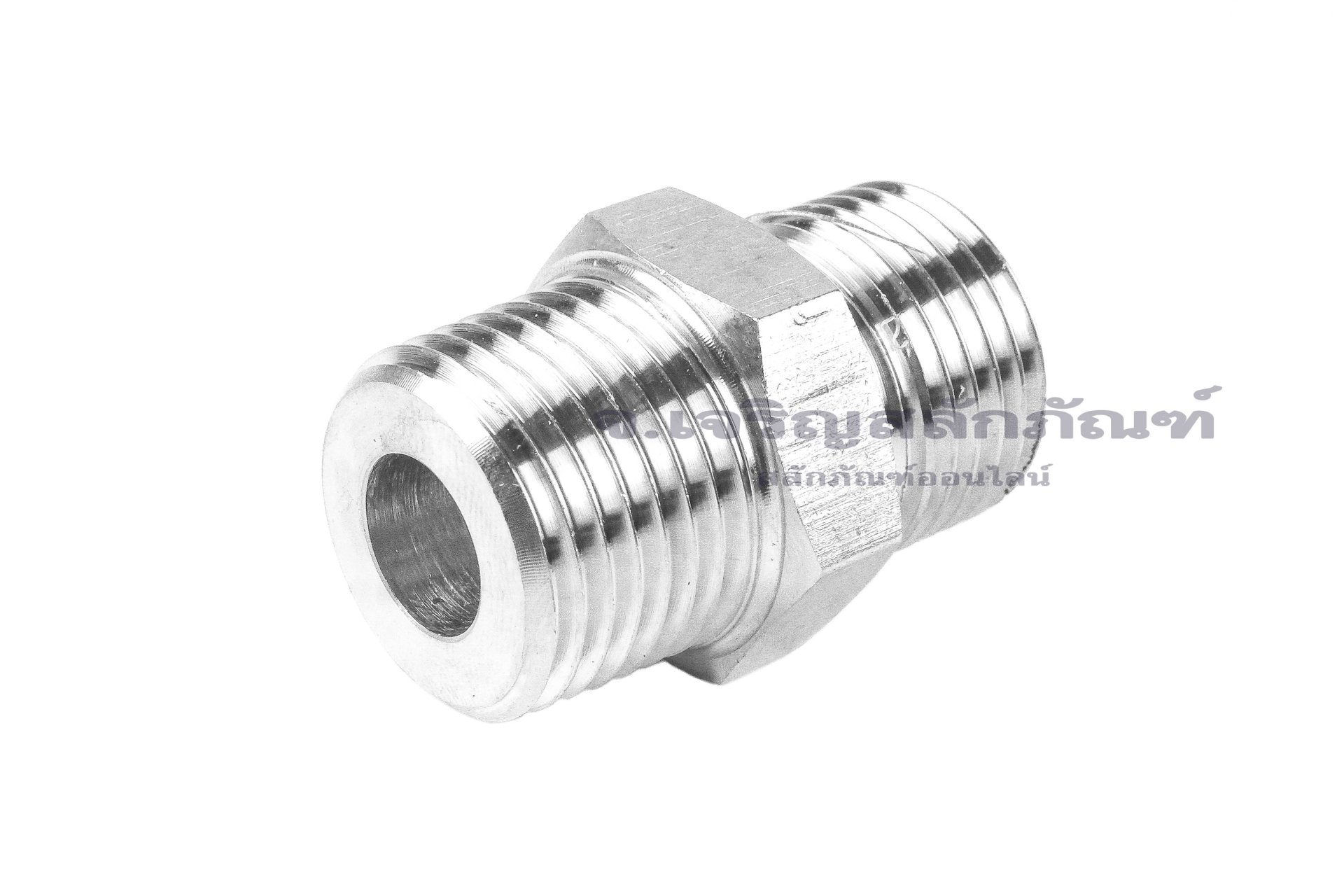ข้อต่อตรงนิปเปิ้ลสแตนเลส 304 (เกลียวนอก x เกลียวนอก) ขนาด 1/2"-14 BSPF x 1/2"-14 NPT รุ่นหนาพิเศษ