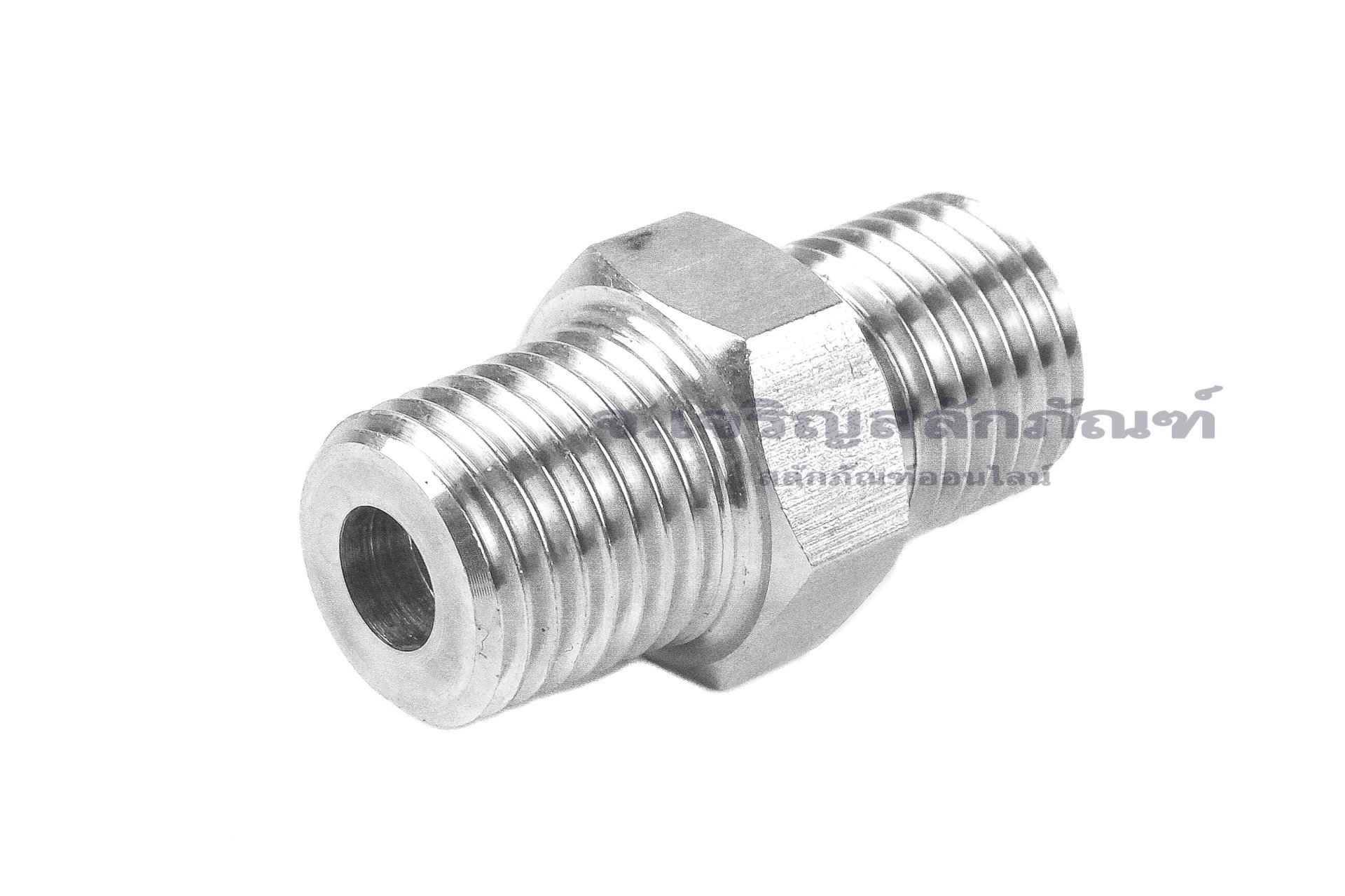 ข้อต่อตรงลด ข้อต่อเพิ่ม สแตนเลส (เกลียวนอก x เกลียวนอก) ขนาด  1/4"-18 NPT x M14x1.5 รุ่นหนาพิเศษ