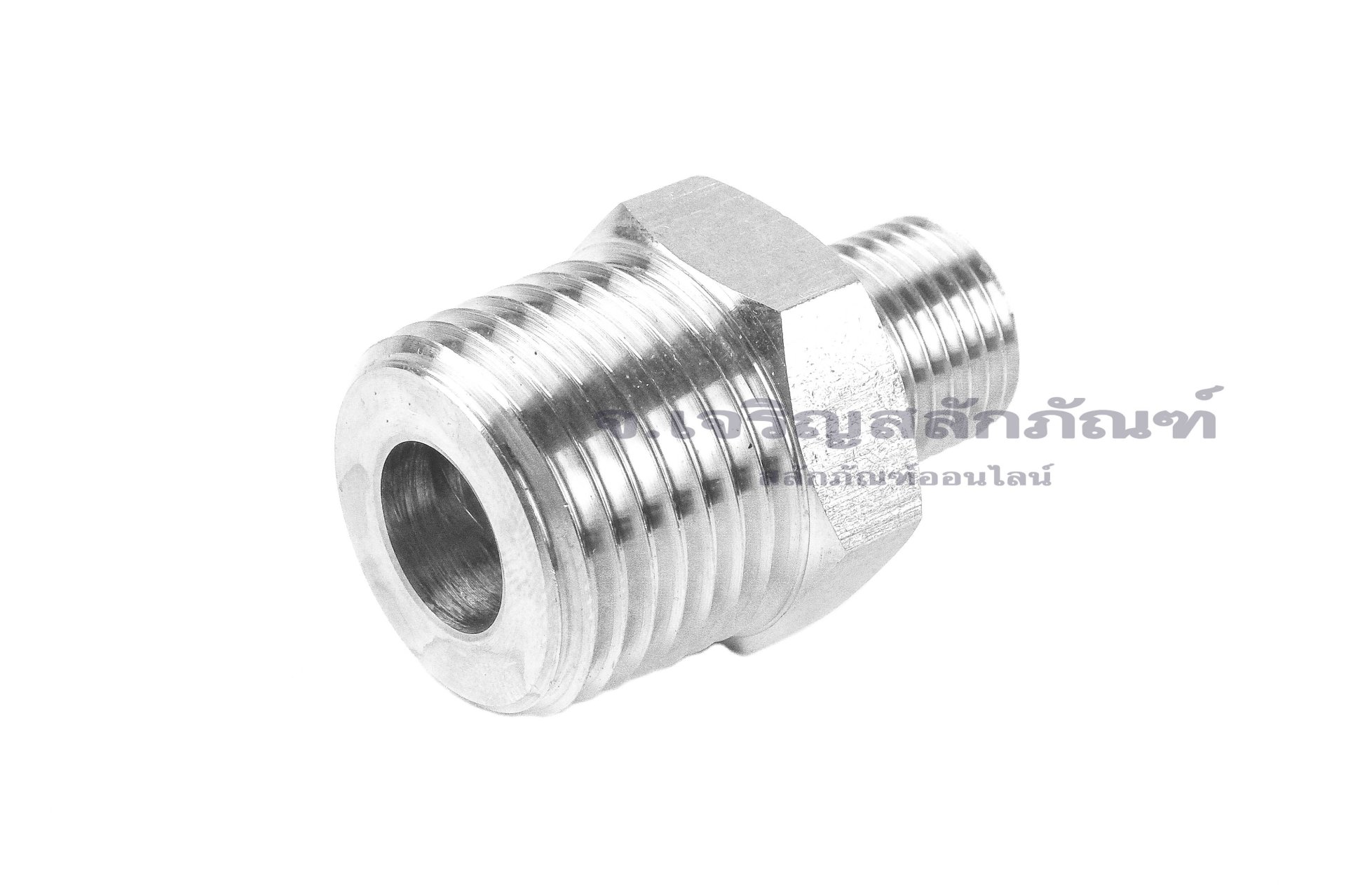 ข้อต่อตรงลด ข้อต่อเพิ่ม สแตนเลส (เกลียวนอก x เกลียวนอก) ขนาด 1/4"-19 BSPF x 1/2"-14 NPT รุ่นหนาพิเศษ