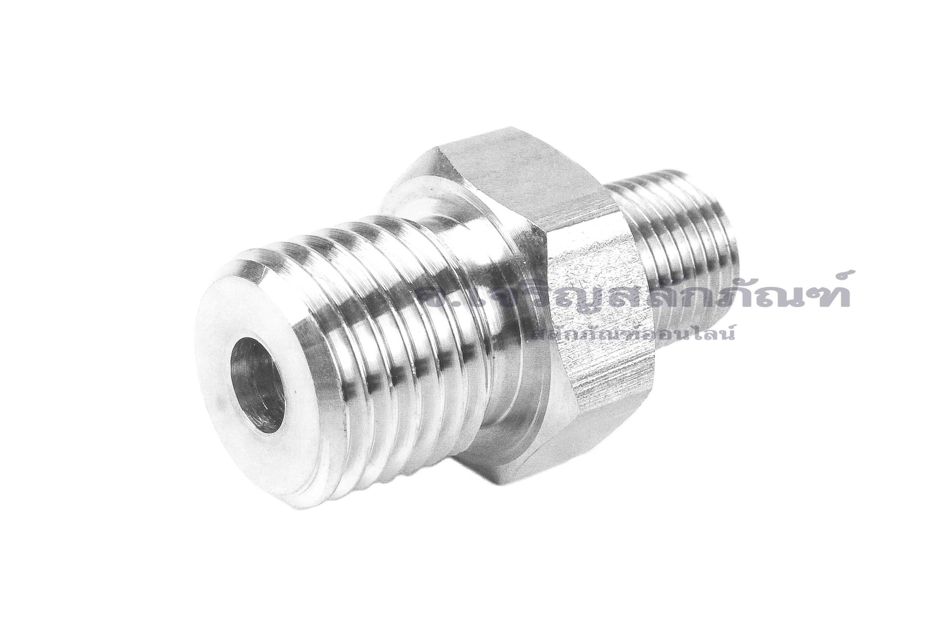 ข้อต่อตรงลด ข้อต่อเพิ่ม สแตนเลส (เกลียวนอก x เกลียวนอก) ขนาด 1/8"-27 NPT x M14x1.5 รุ่นหนาพิเศษ