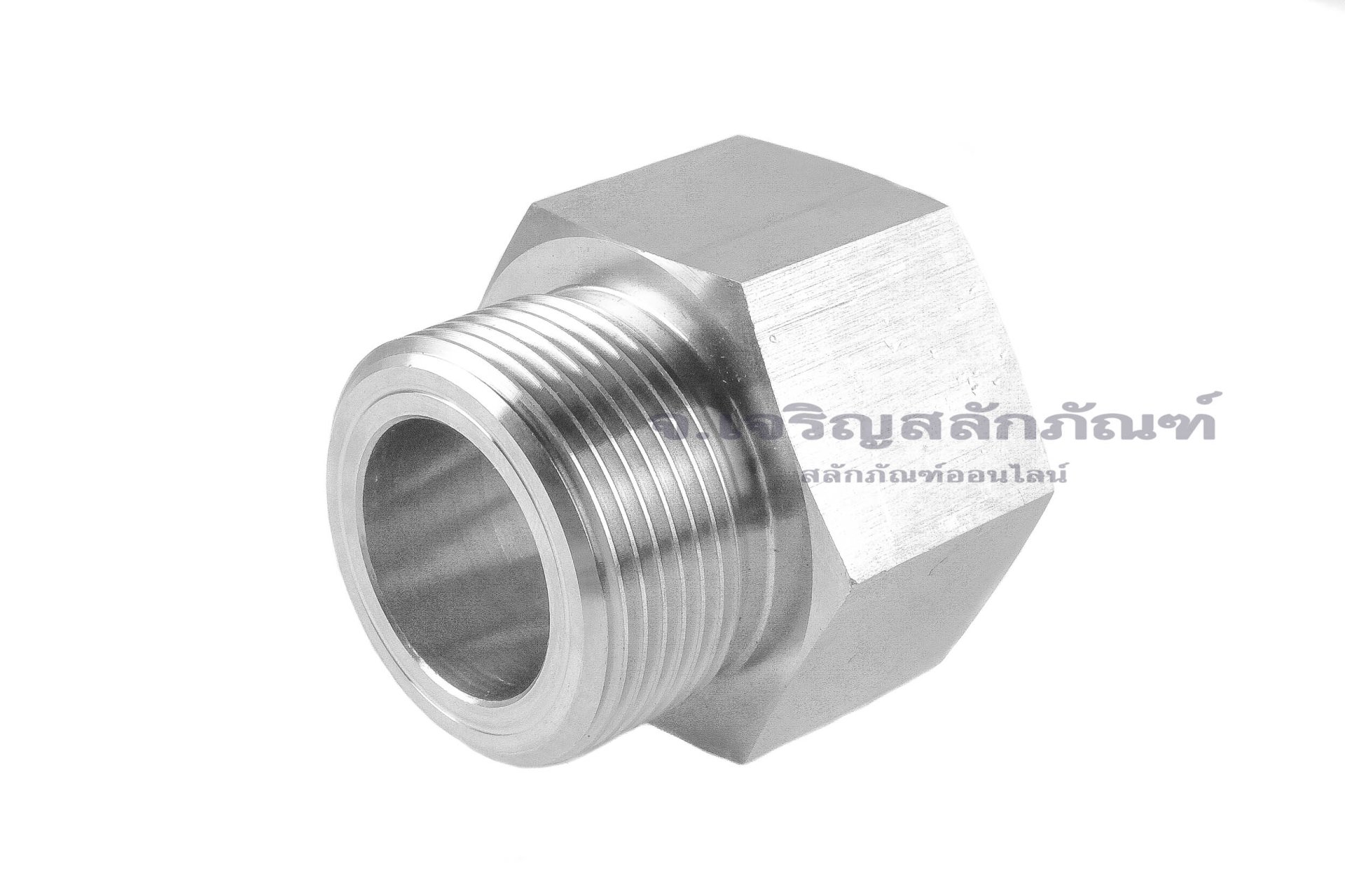 ข้อต่อตรงสแตนเลส (เกลียวนอก x เกลียวใน) 1.1/4"-11 BSPF x 1.1/4"-11.5 NPT ข้อต่อแปลง