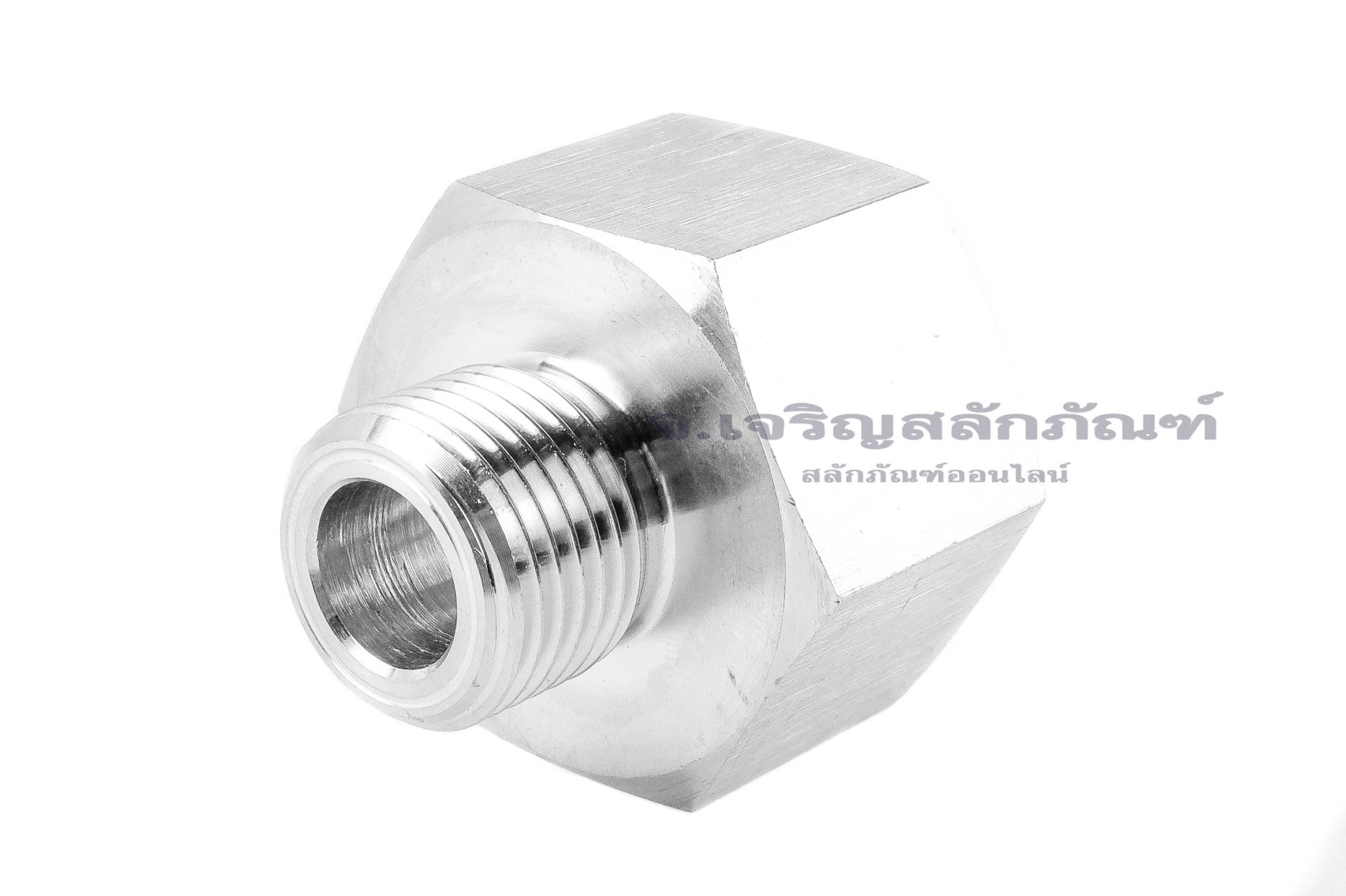 ข้อต่อตรงสแตนเลส (เกลียวนอก x เกลียวใน) 1/2"-14 BSPF x 1"-11.5 NPT ข้อต่อลด-ข้อต่อเพิ่ม
