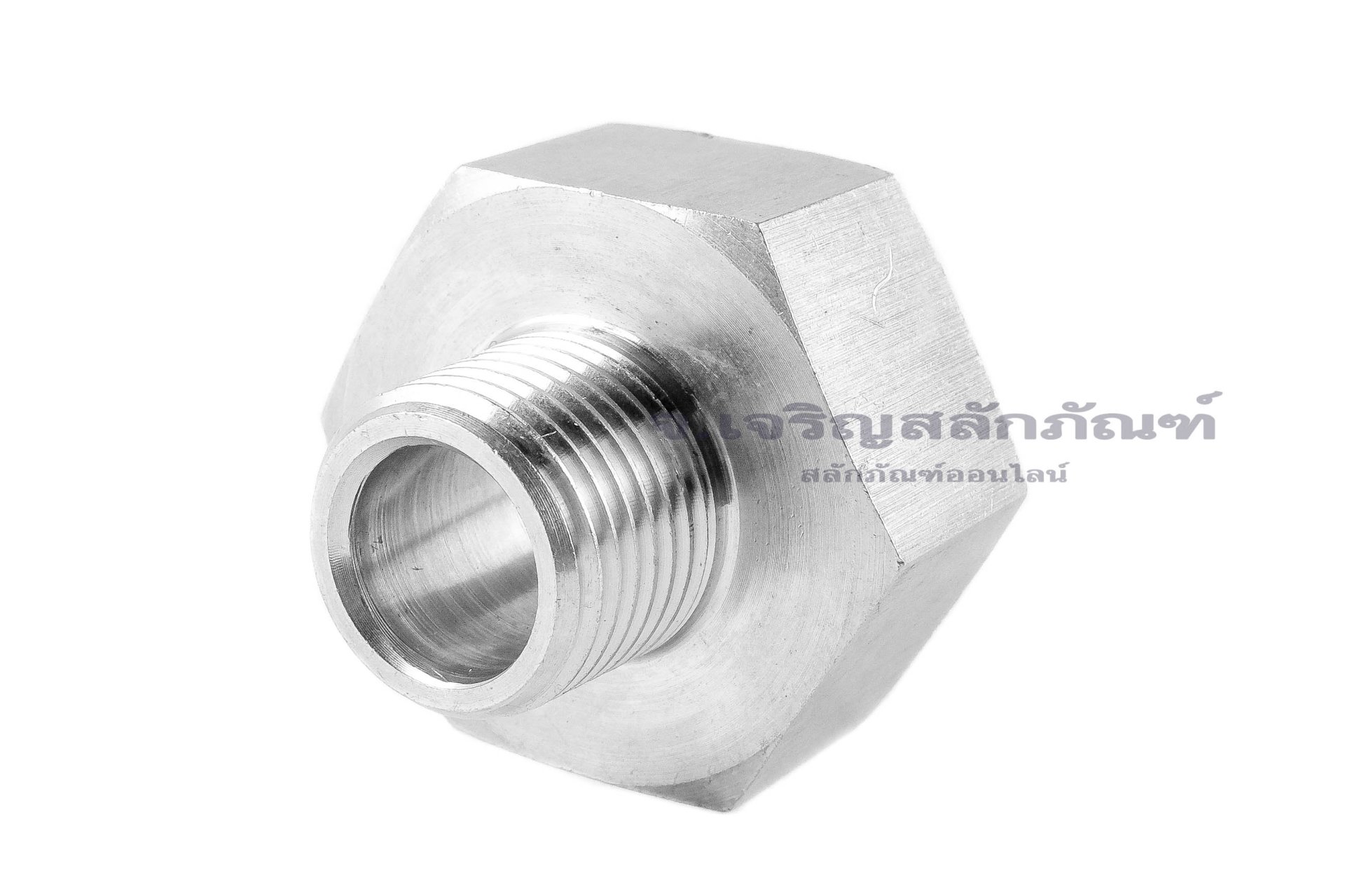ข้อต่อตรงสแตนเลส (เกลียวนอก x เกลียวใน) 1/2"-14 BSPT x 1"-11.5 NPT ข้อต่อลด-ข้อต่อเพิ่ม