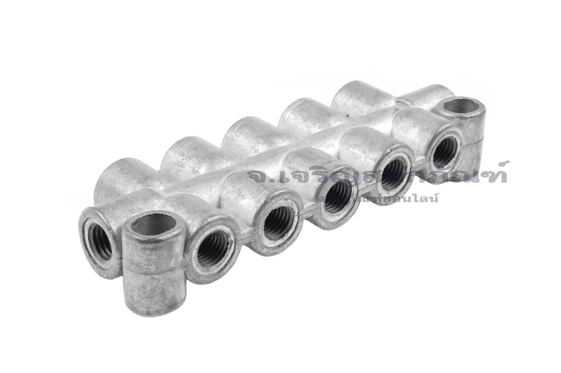 ข้อต่อรวม - หัวจ่ายจารบีน้ำมันหล่อลื่นแบบเกลียวใน 12 ทาง ขนาด M8x1.0 (4 mm) รุ่นแผงจ่ายสองฝั่ง