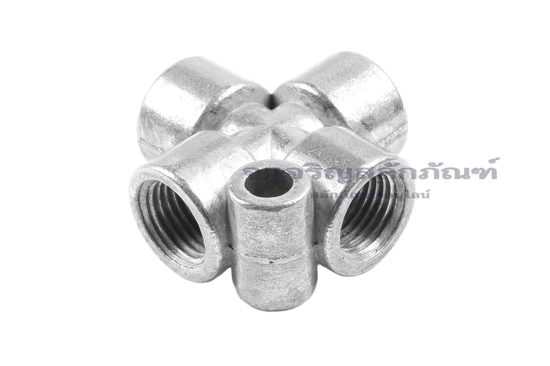 ข้อต่อรวม - หัวจ่ายจารบีน้ำมันหล่อลื่นแบบเกลียวใน 4 ทาง ขนาด M10x1.0 (6 mm)