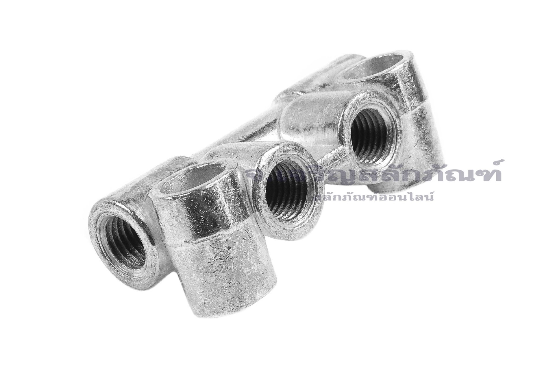 ข้อต่อรวม - หัวจ่ายจารบีน้ำมันหล่อลื่นแบบเกลียวใน 4 ทาง ขนาด M8x1.0 (4 mm) รุ่นแผงจ่ายฝั่งเดียว