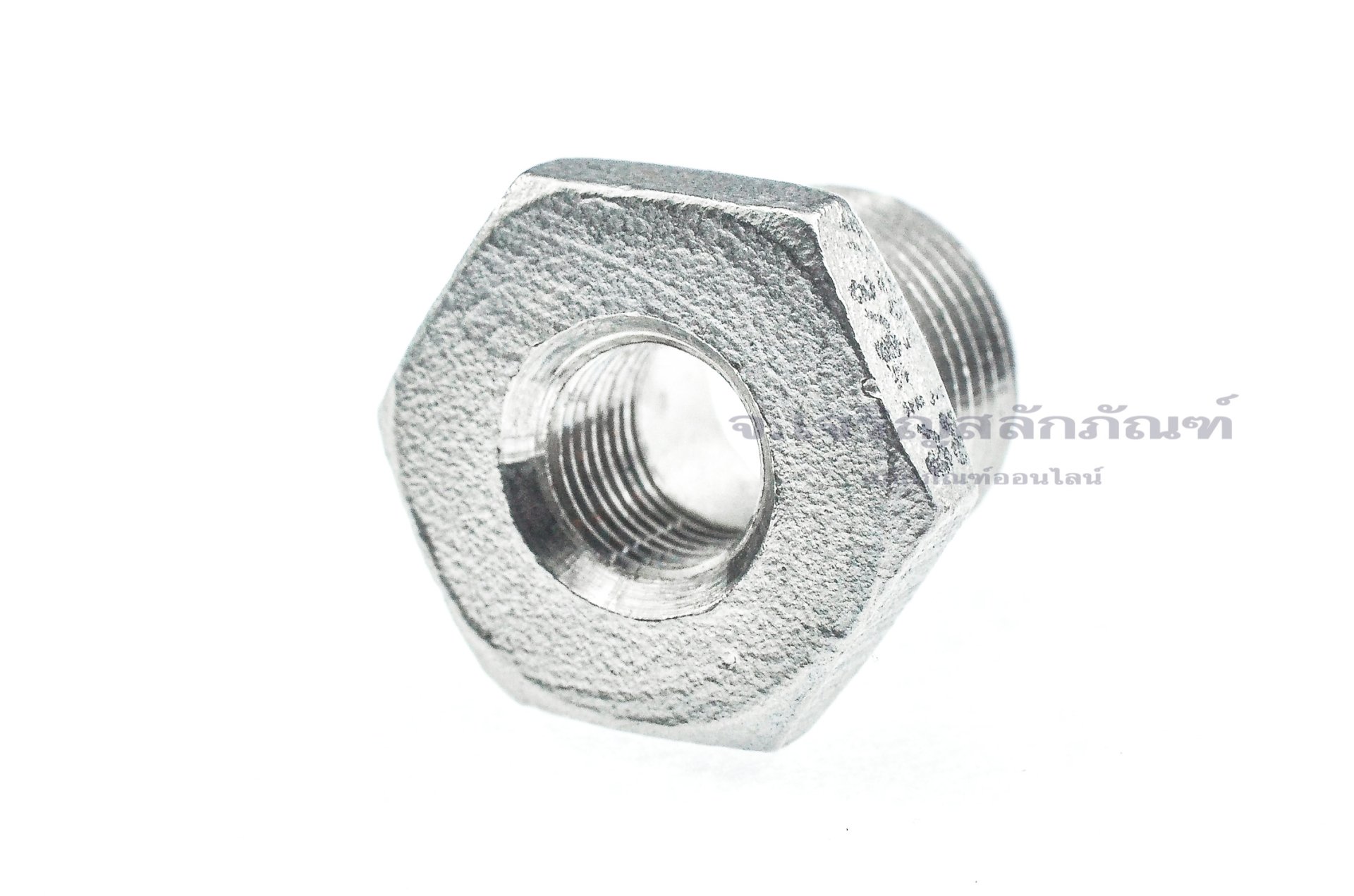 ข้อต่อลดเหลี่ยมสแตนเลส (เกลียวนอก x เกลียวใน) ขนาด 3/8" x 1/8"