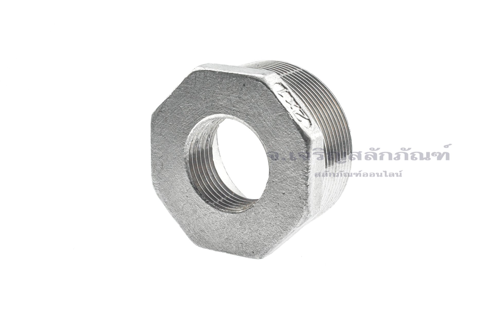 ข้อต่อลดเหลี่ยมสแตนเลส (เกลียวนอก x เกลียวใน) ขนาด 2" x 1"
