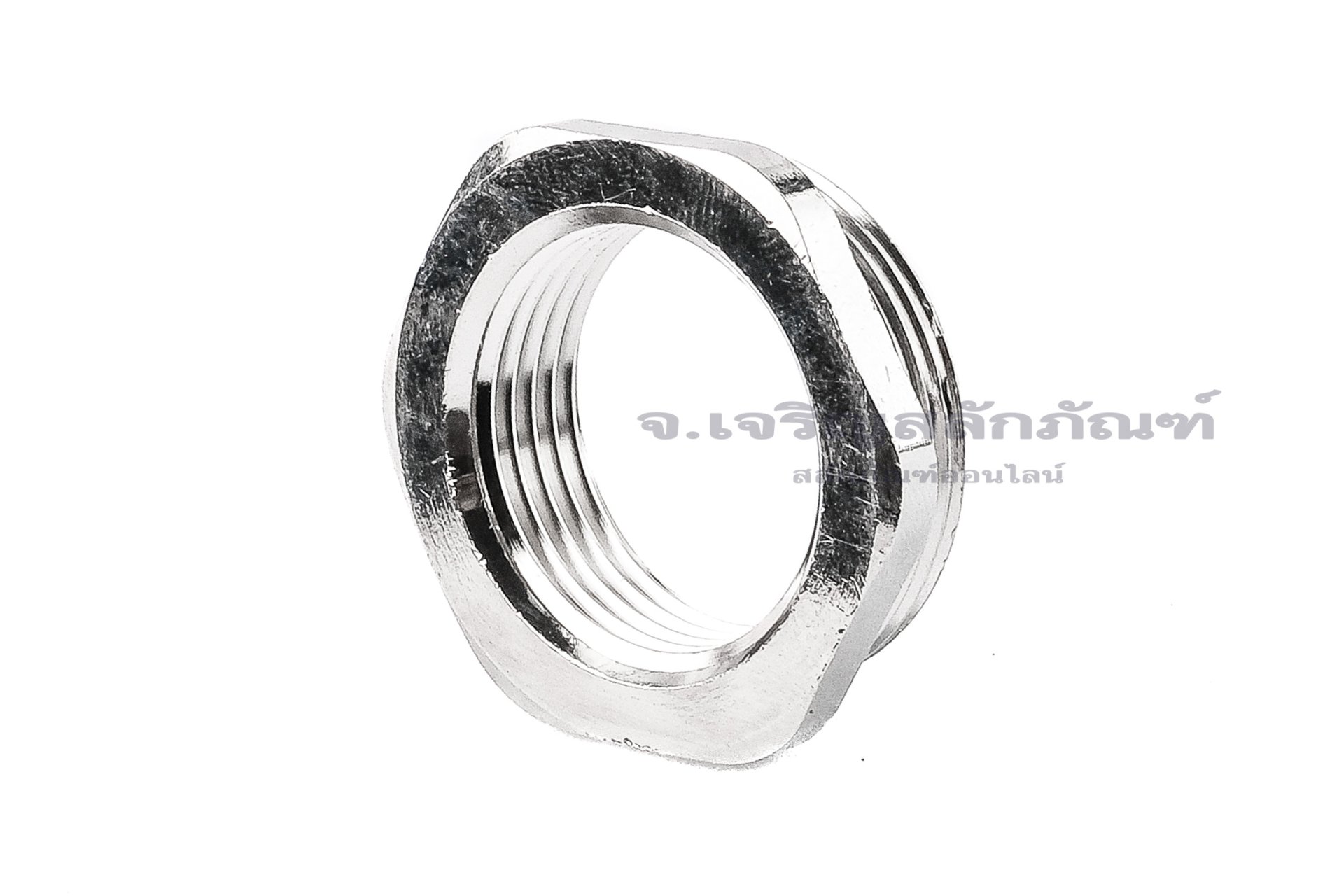 ข้อต่อลดเหลี่ยมสแตนเลส (เกลียวนอก x เกลียวใน) ขนาด M32x1.5 x 3/4" รุ่นเตี้ย