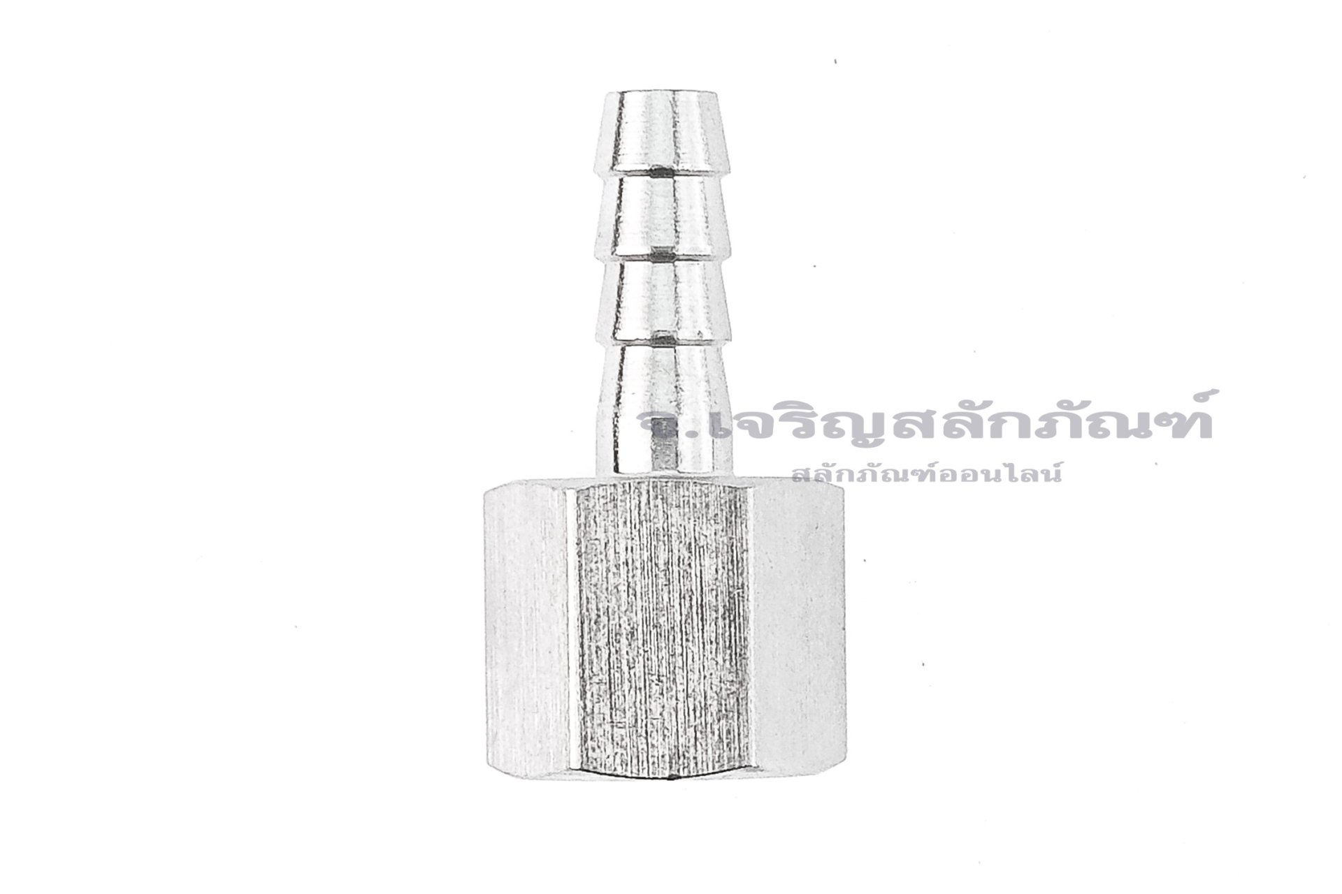 ข้อต่อหางไหลสแตนเลส เกลียวในเสียบสาย (เกลียวใน x หางไหล) ขนาด 3/8"-18 NPT x 8 mm