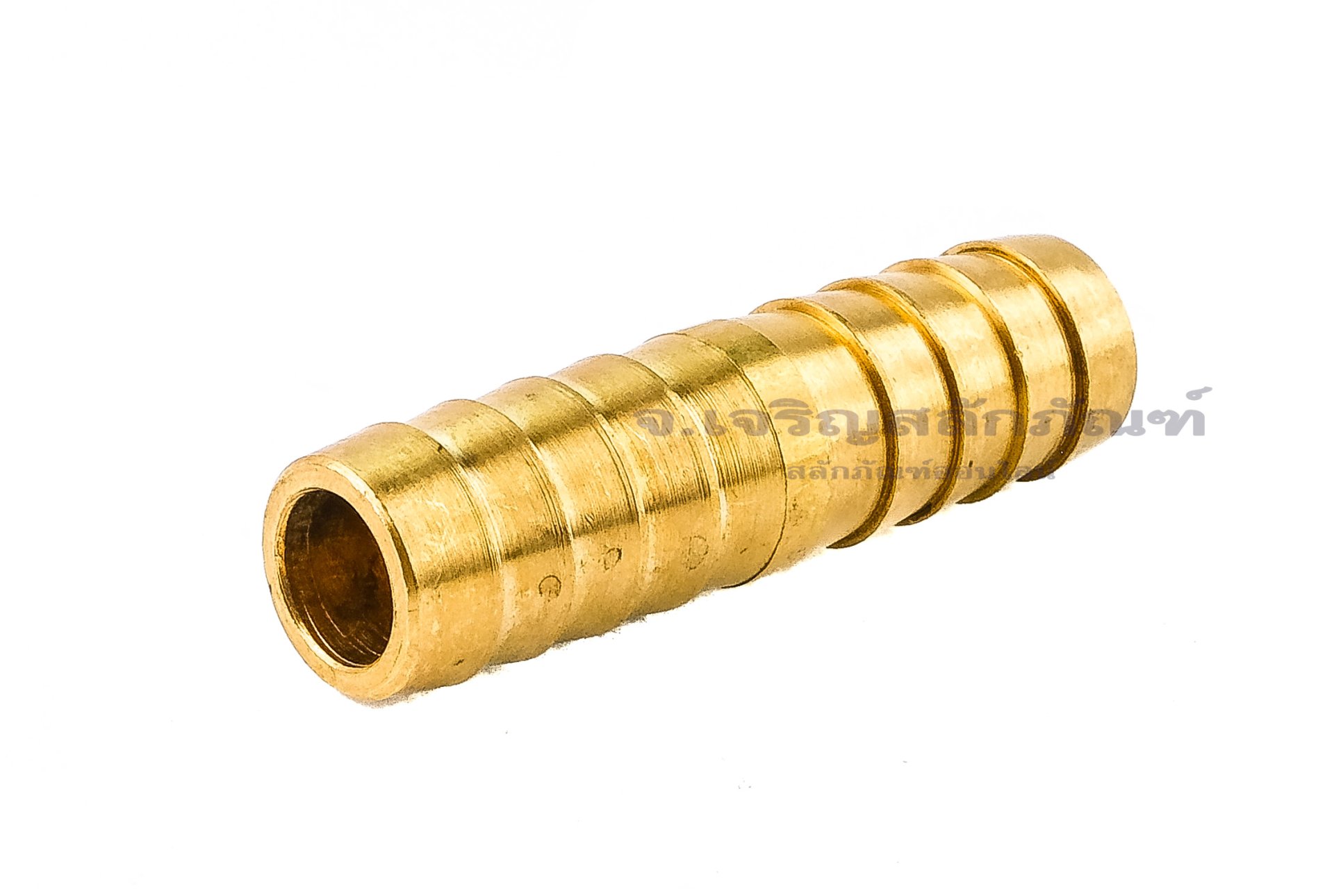ข้อต่อหางไหลเสียบสายทองเหลือง  แบบตรงเสียบสายสองข้าง ขนาด 1/2" x 1/2" ( 13.4 x 13.4 mm)