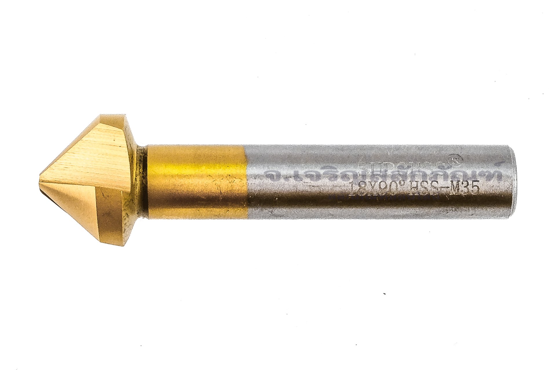 ดอกคว้านหัวเตเปอร์แบบ 3 ฟัน Countersink ขนาด 18 mm Gold แกน 10 mm