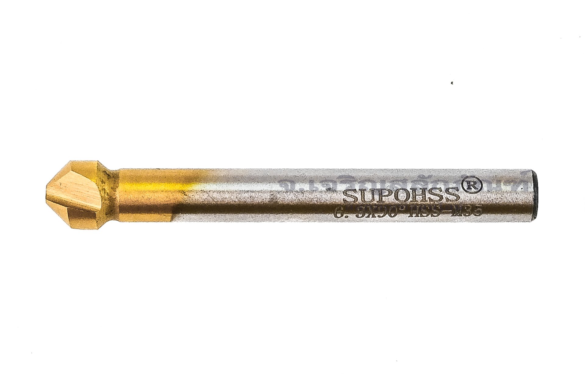 ดอกคว้านหัวเตเปอร์แบบ 3 ฟัน Countersink ขนาด 6.3 mm Gold แกน 5 mm