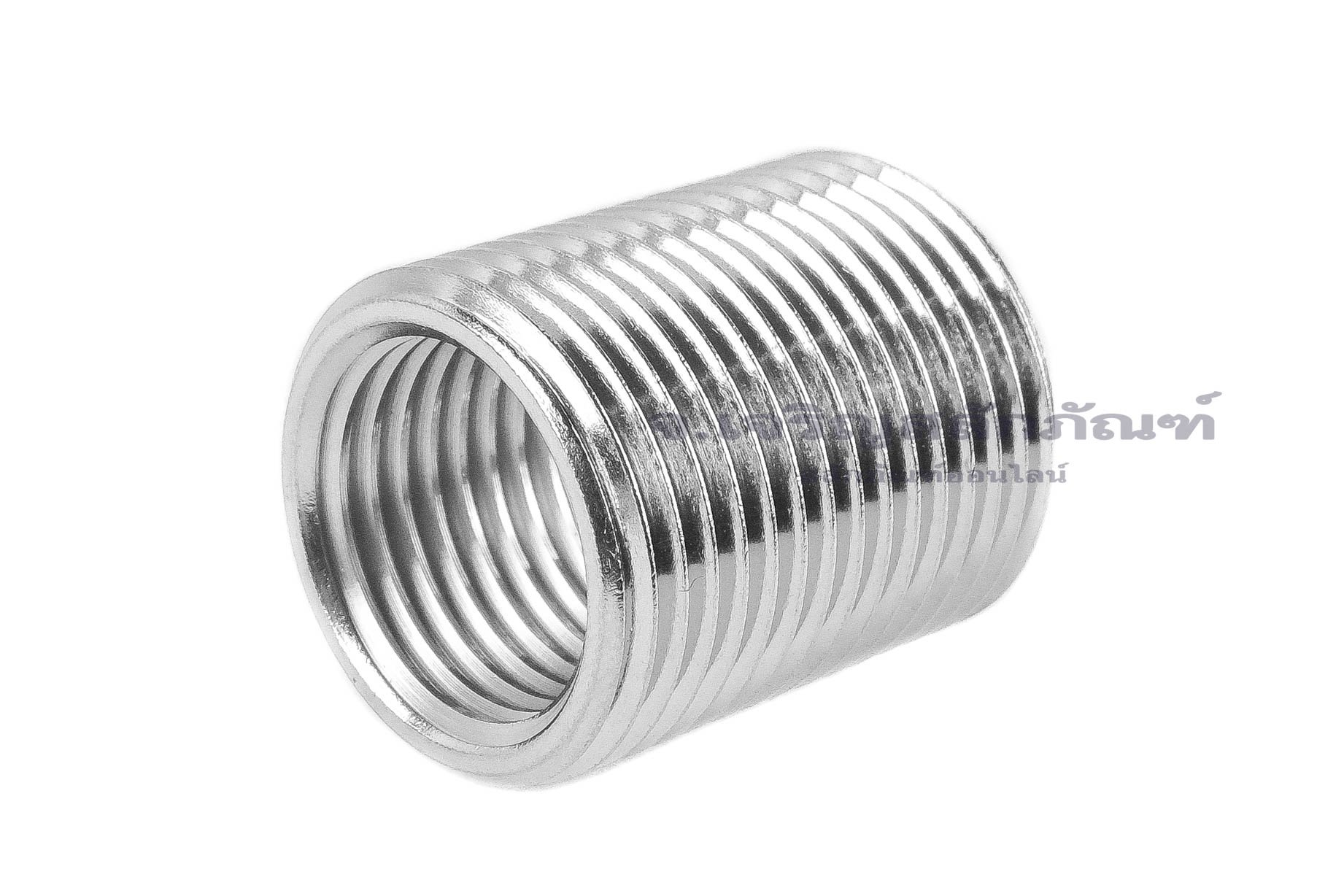 ตัวหนอนซ่อมเกลียวสแตนเลส เกลียวในขนาด M16x1.5 เกลียวนอกขนาด M20x1.5 ความยาว 24 mm