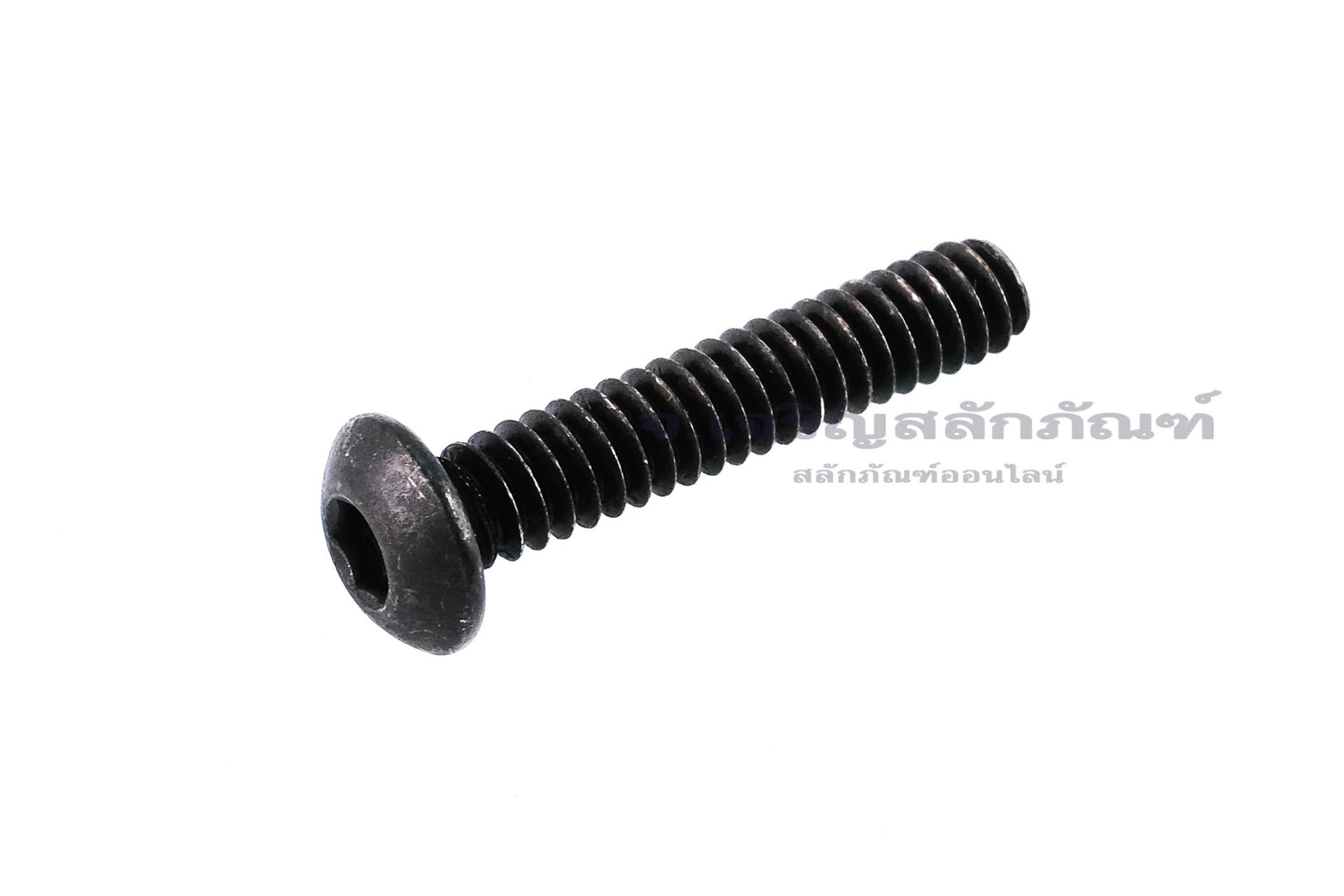 น็อตหัวจมกลมดำ #10-24 x 1" (เบอร์ 10 เกลียว 24 ยาว 1") วัดความโตเป็นมิลได้ 4.8x25.4 mm