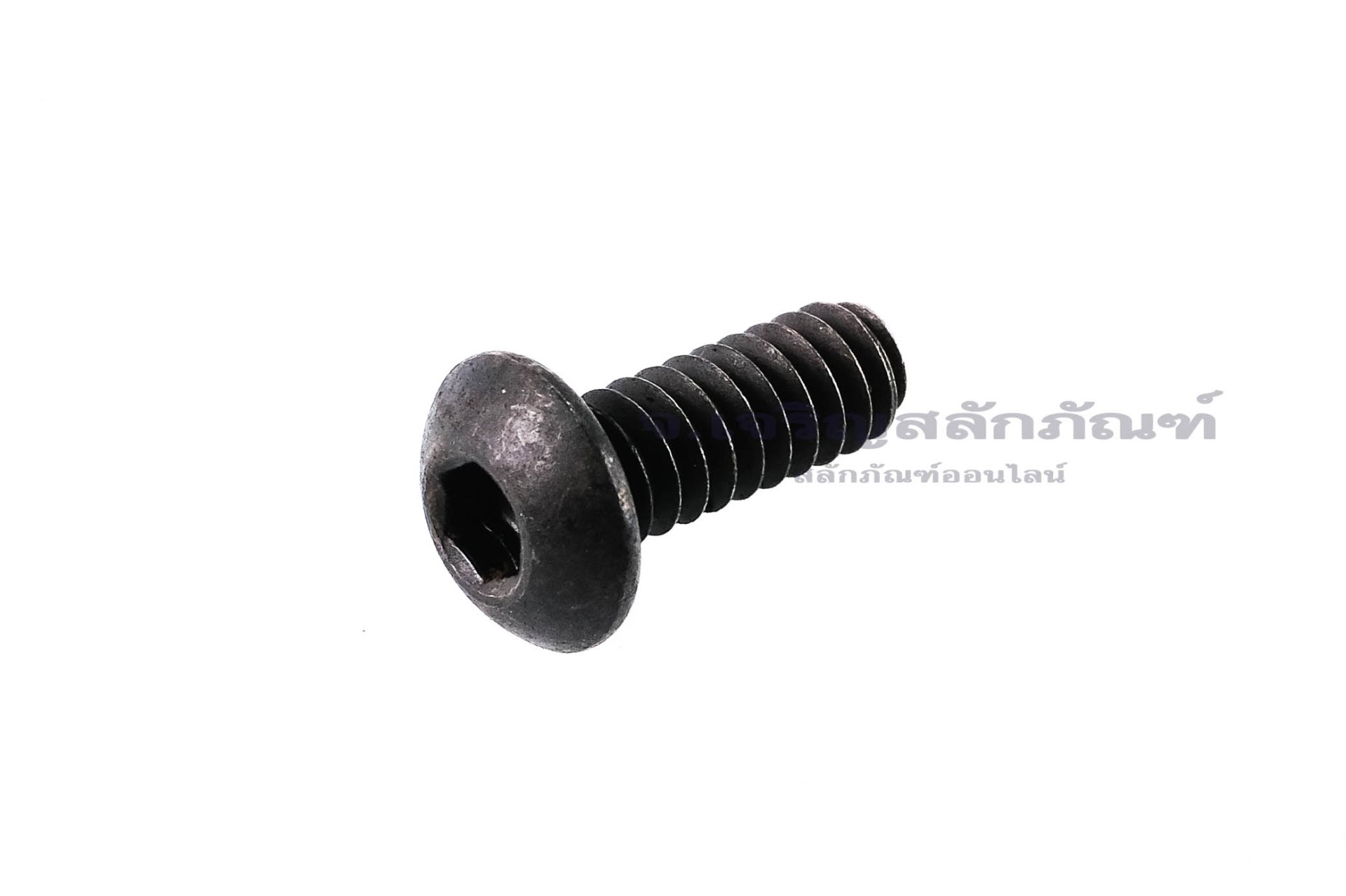 น็อตหัวจมกลมดำ #10-24 x 1/2" (เบอร์ 10 เกลียว 24 ยาว 1/2") วัดความโตเป็นมิลได้ 4.8x12.7 mm