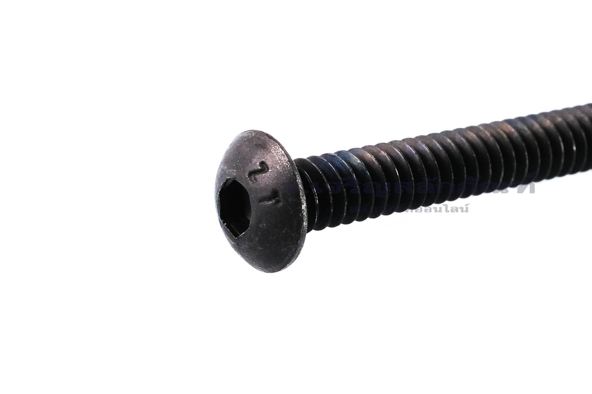 น็อตหัวจมกลมดำ #10-24 x 1.3/4" (เบอร์ 10 เกลียว 24 ยาว 1.3/4") วัดความโตเป็นมิลได้ 4.8x44.15 mm