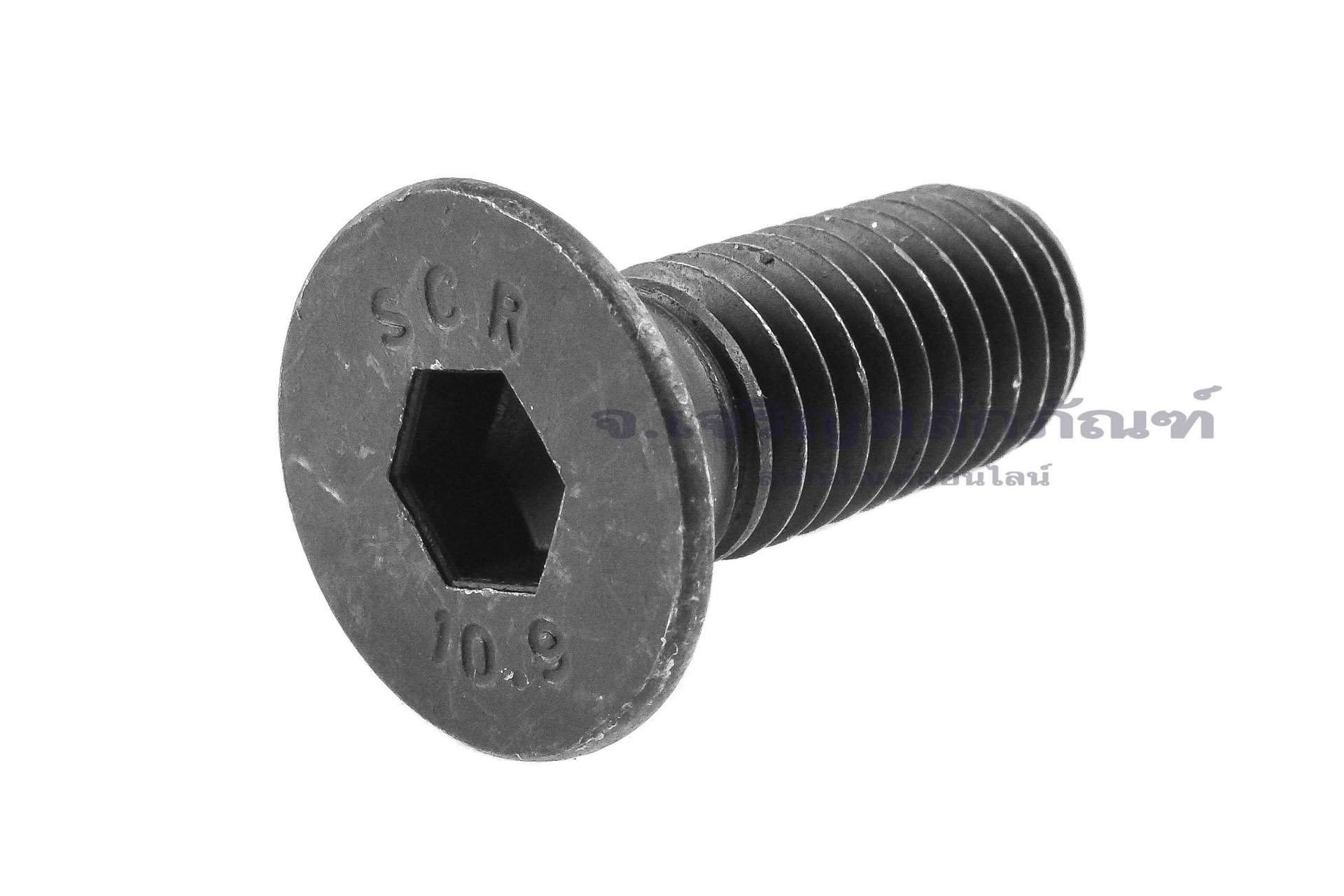 น็อตหัวจมเตเปอร์ดำ 1/2" เกลียว 13 (UNC) ยาว 1.1/4" เกรด 10.9 เกลียวตลอด