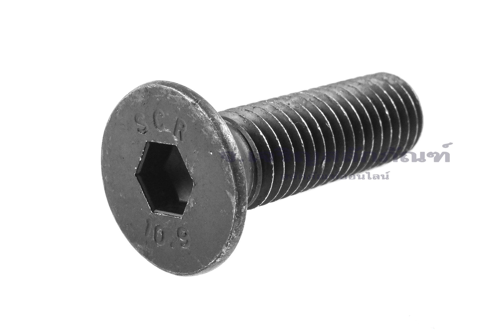 น็อตหัวจมเตเปอร์ดำ 1/2" เกลียว 13 (UNC) ยาว 1.3/4" เกรด 10.9 เกลียวตลอด